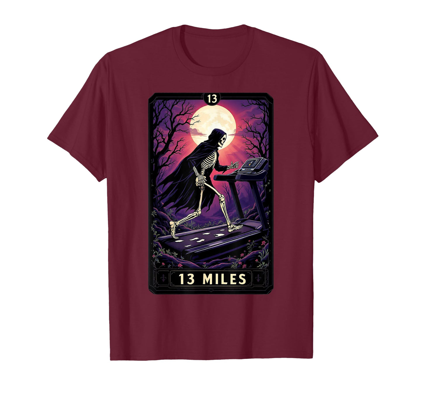 Funny Tarot Card Treadmill Gym Occult Workout Fitness Runner T-Shirt