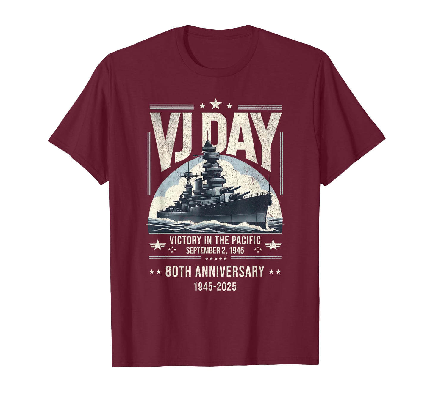 WWII 80th anniversary Vintage USS Missouri Patriotic VJ Day T-Shirt