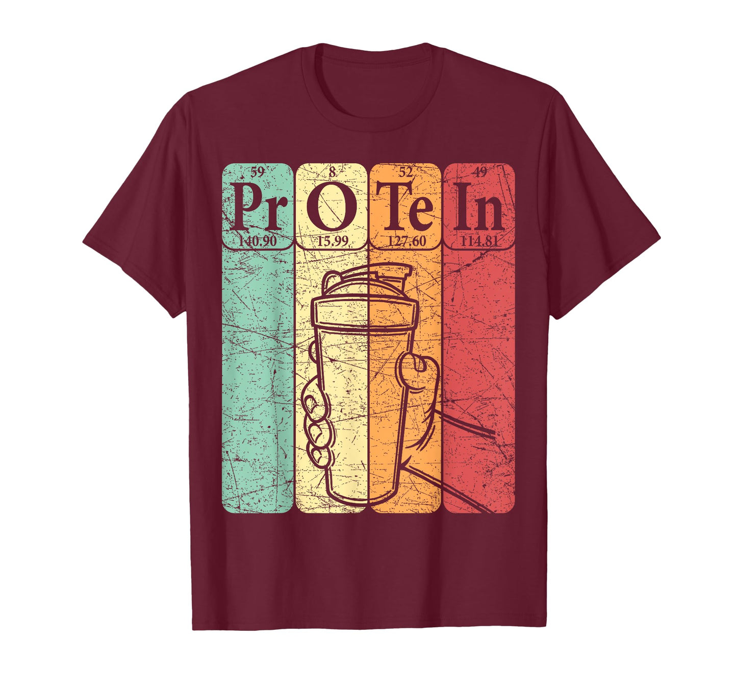Gym Protein Periodic Table Elements Workout Protein Shake T-Shirt