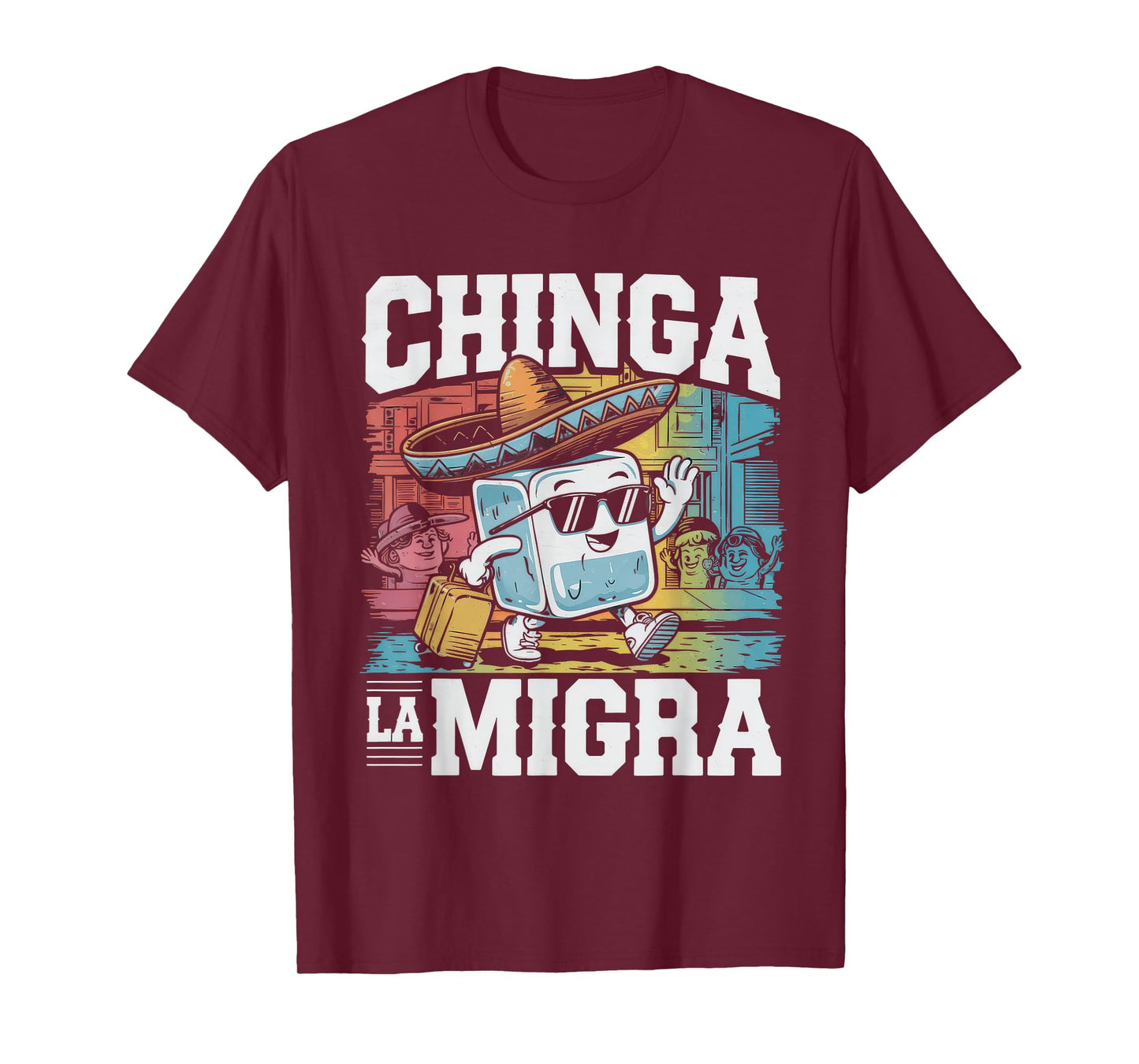 Chinga La Migra Tshirt Men Women 8645 Abolish Ice Retro T-Shirt