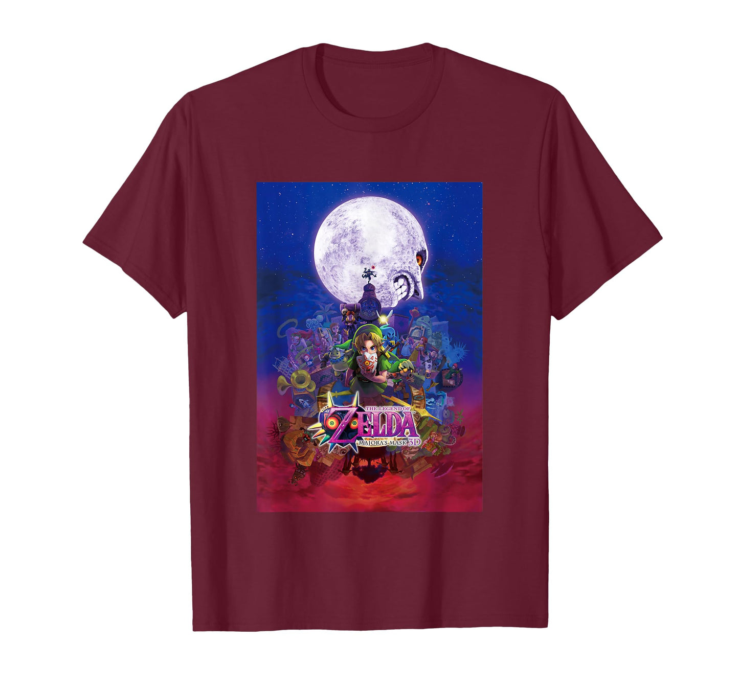 The Legend of Zelda Majora's Mask Gradient Distressed Poster T-Shirt