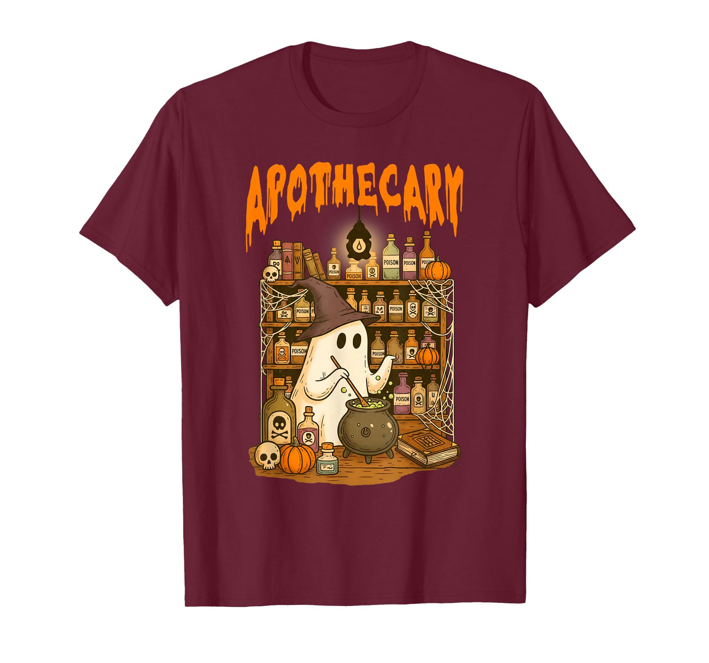Halloween Vibes Pharm Tech Pharmacy Spooky Boo Apothecary T-Shirt