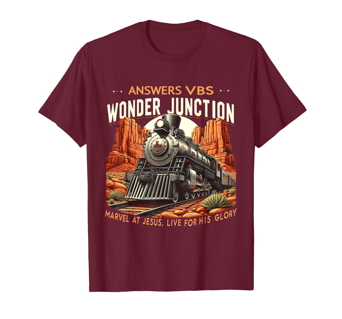 Vintage Answers VBS Wonder Junction Christian Train Theme T-Shirt