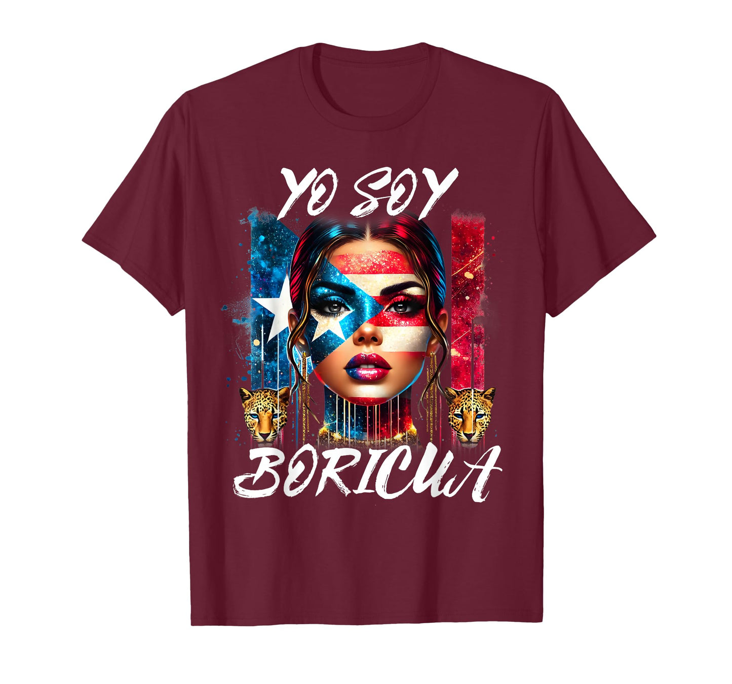 Puerto Rican Women Yo Soy Boricua Puerto Rico Flag Hispanic T-Shirt