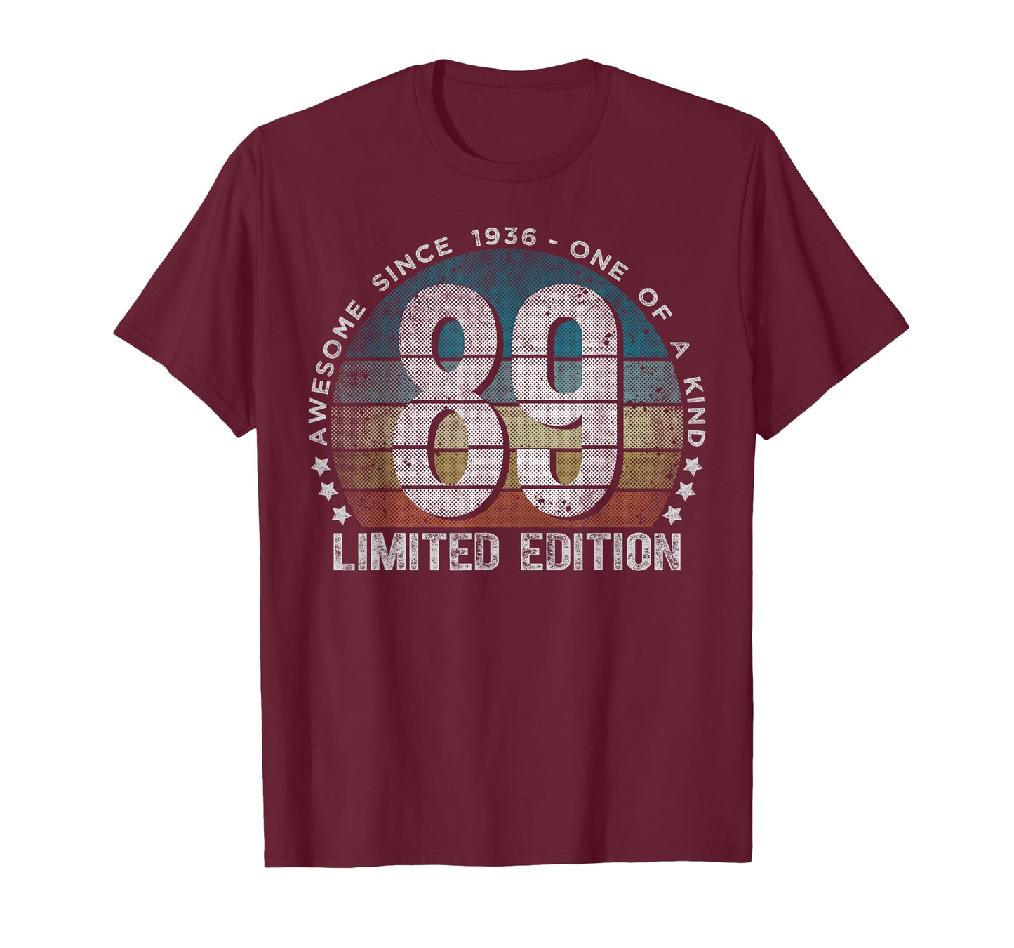 89 Year Old Gifts Vintage 1936 Limited Edition 89th Birthday T-Shirt