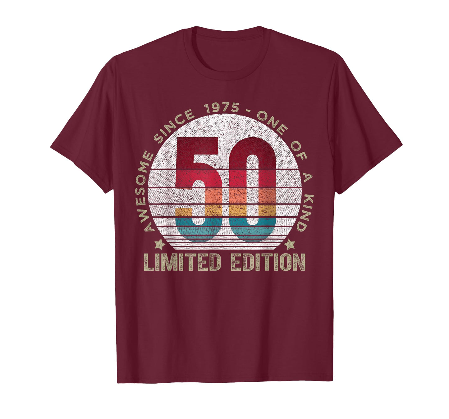 50 Year Old Gifts Vintage 1975 Limited Edition 50th Birthday T-Shirt