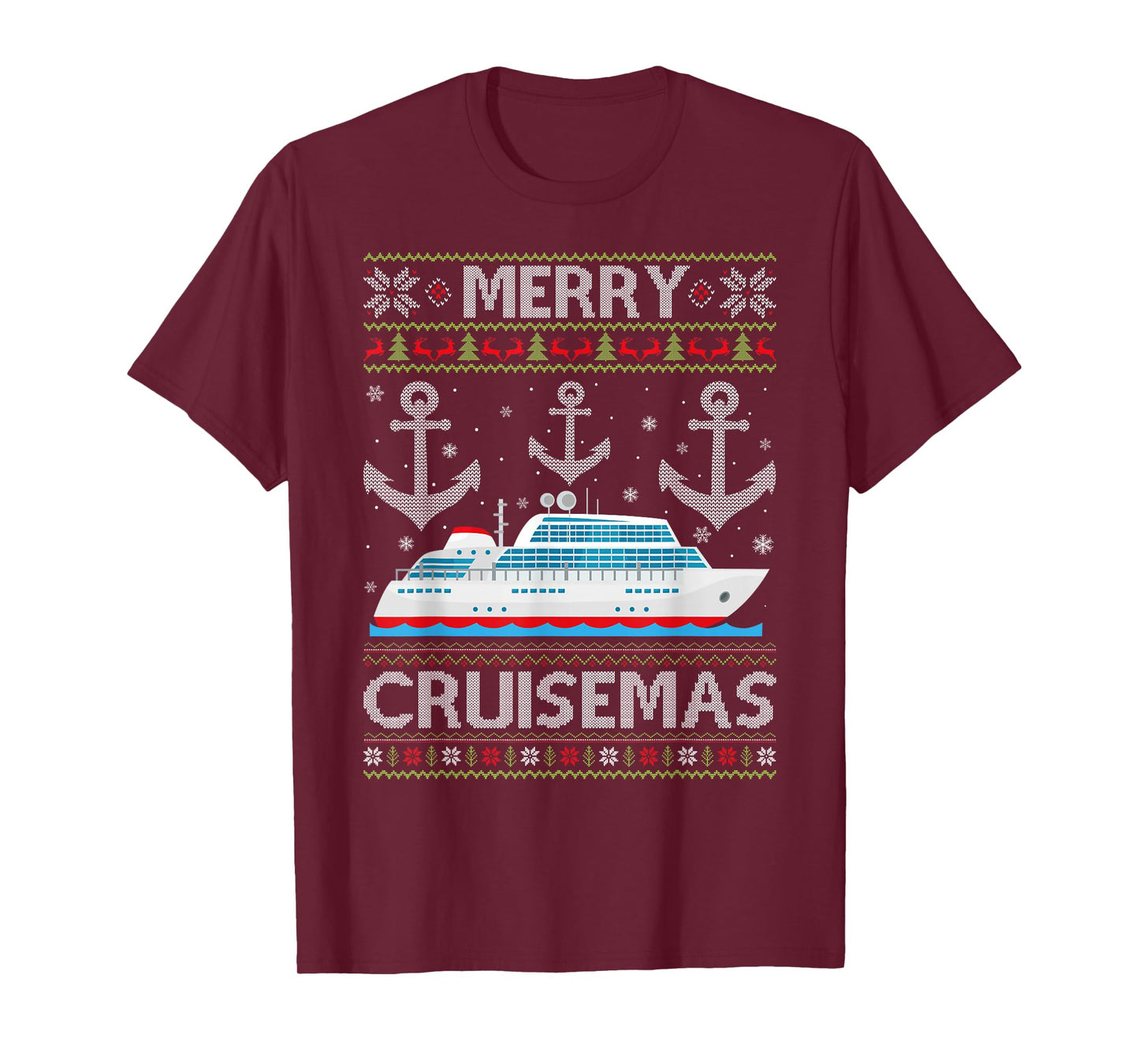 Cruise Ship Family Cruising Ugly Christmas Sweaters Xmas T-Shirt