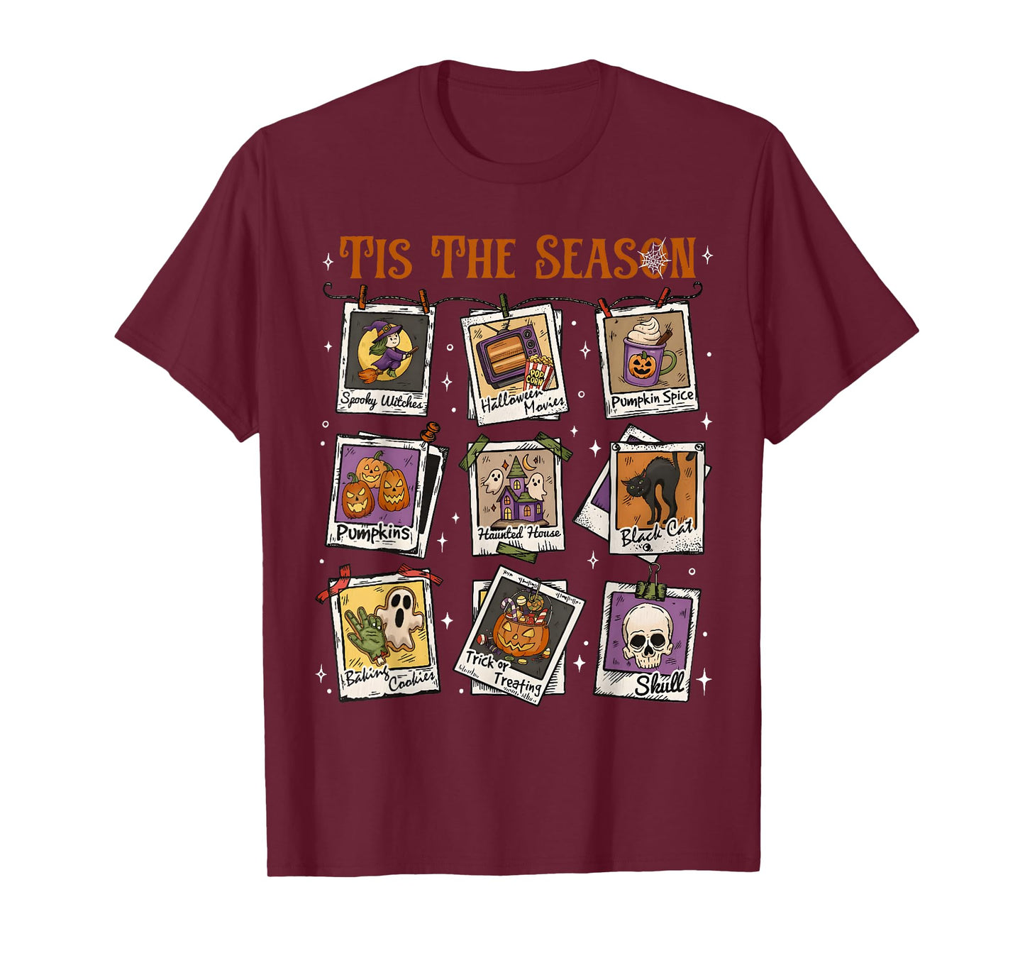 Halloween Vibes Spooky Season Pumpkin Witch Tis The Season T-Shirt