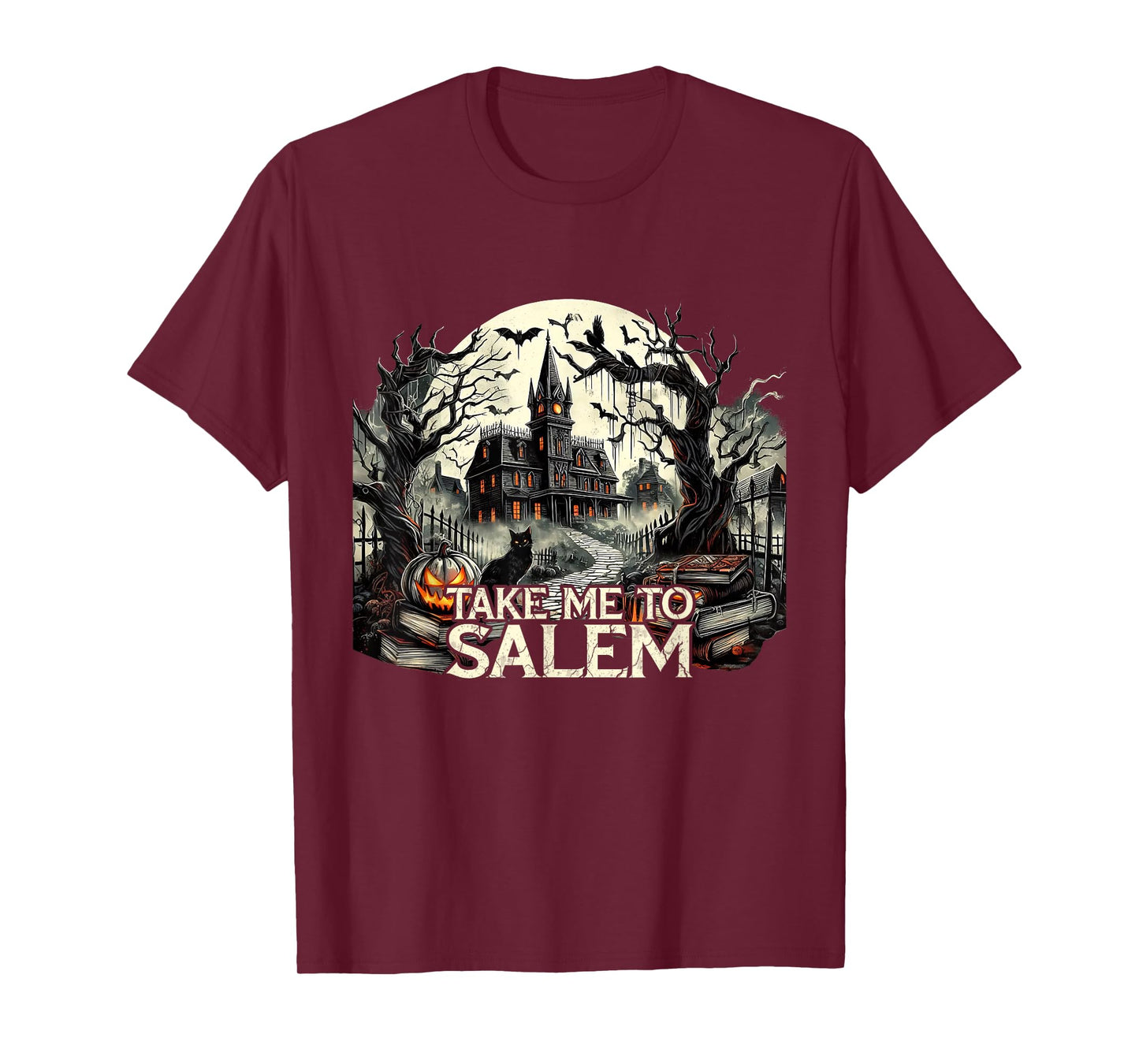 Take Me to Salem Gothic Witch Halloween Spooky Tee T-Shirt