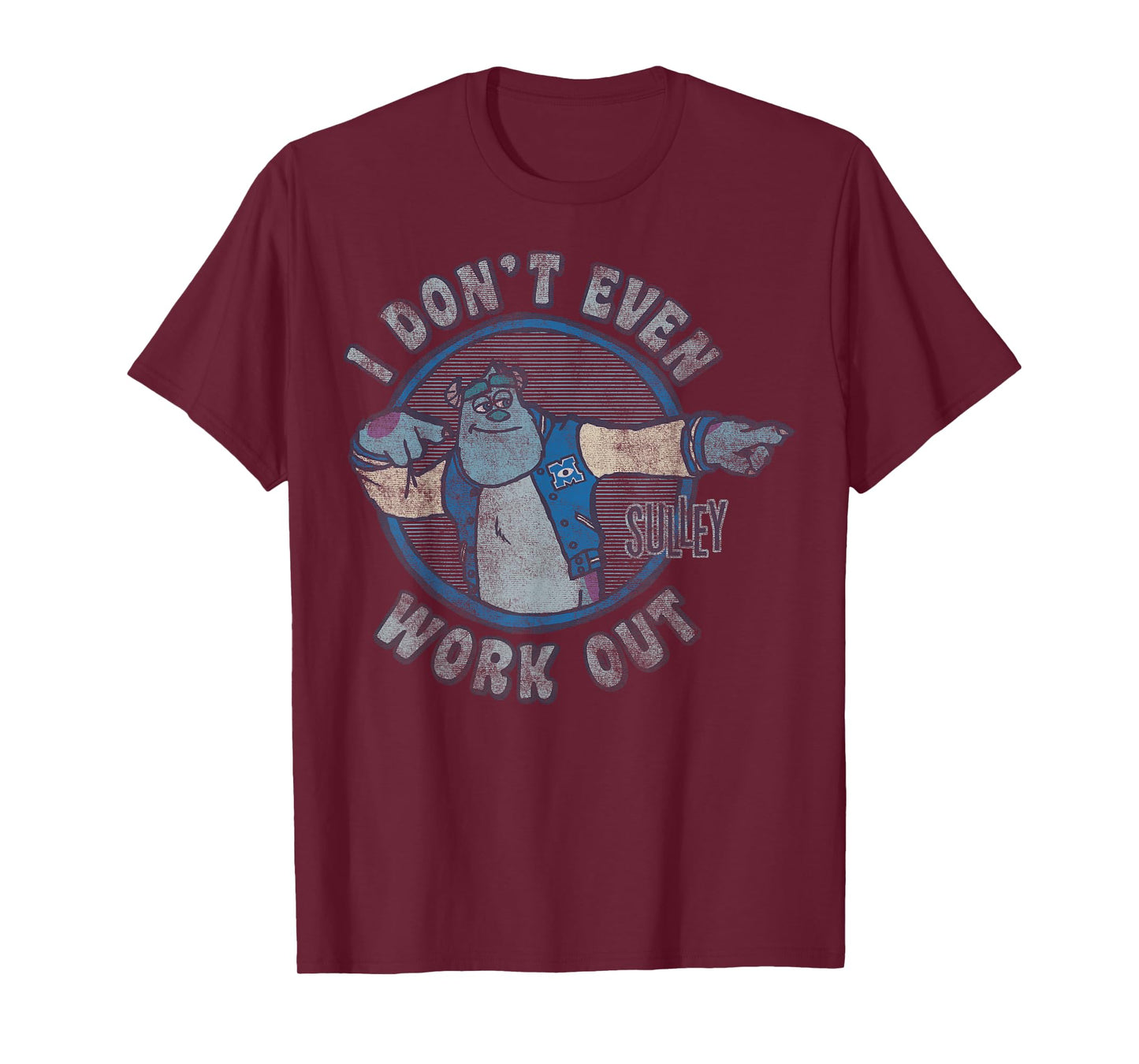 Disney Pixar Monsters Inc. Sulley Doesn't Even Workout T-Shirt