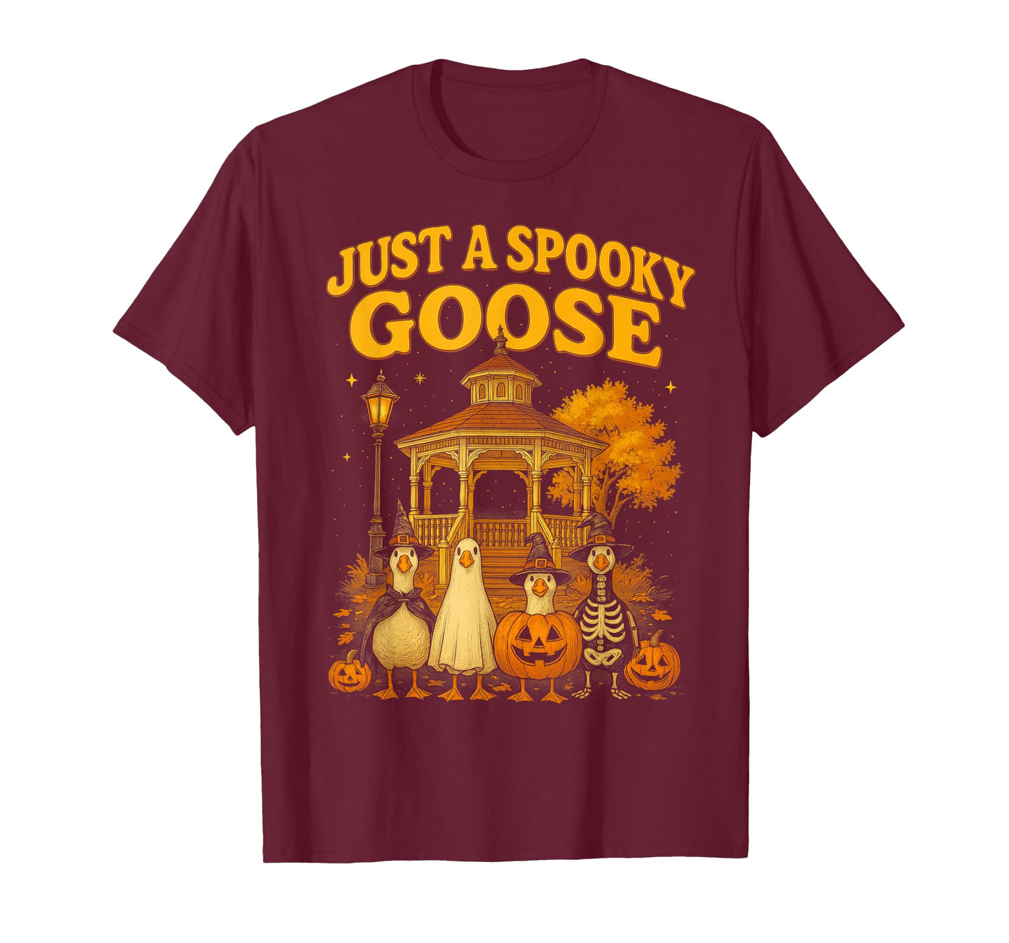 HUGvyn Just Spooky Goose Halloween Silly Goose Ghost Gazebo T-Shirt