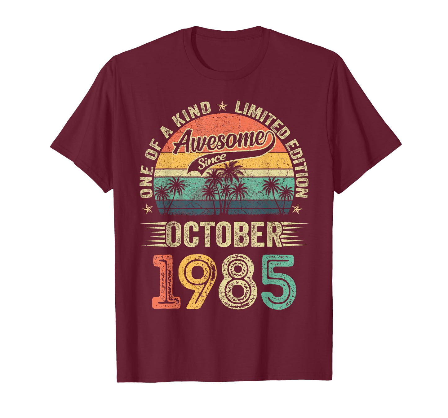 Awesome Since October 1985 Vintage 40th Birthday Gifts Men T-Shirt