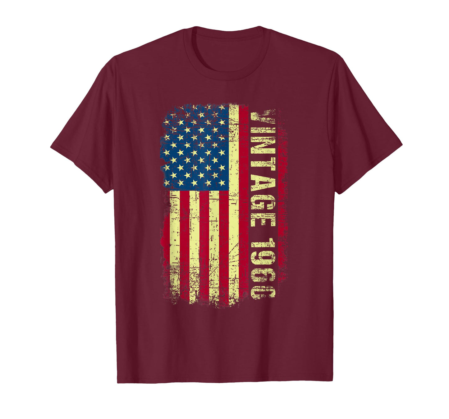 Vintage 1960 Made In 1960 American Flag 65th Birthday Gifts T-Shirt