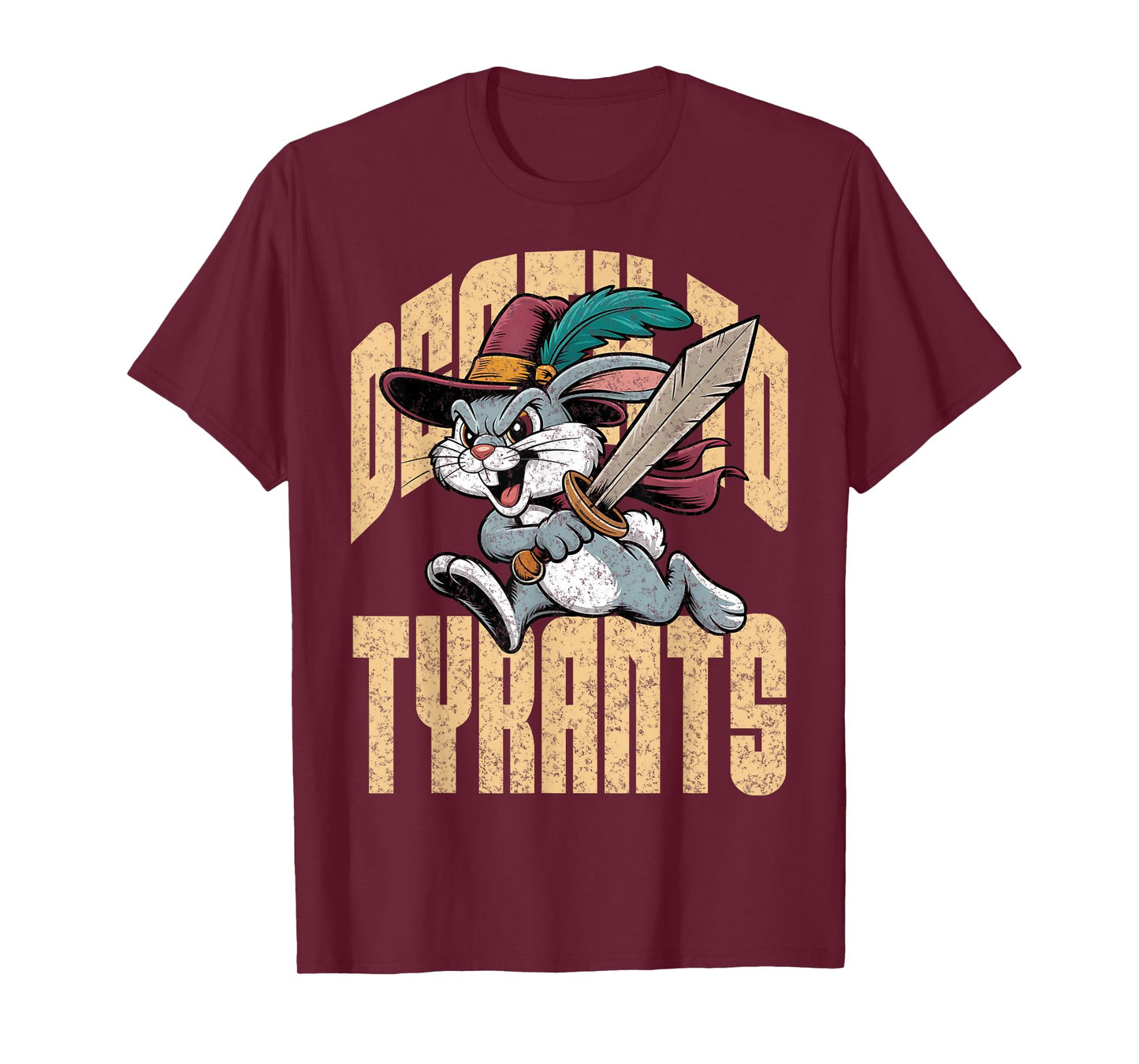 Death To Tyrants Retro Rabbit Meme Funny Vintage 90s T-Shirt