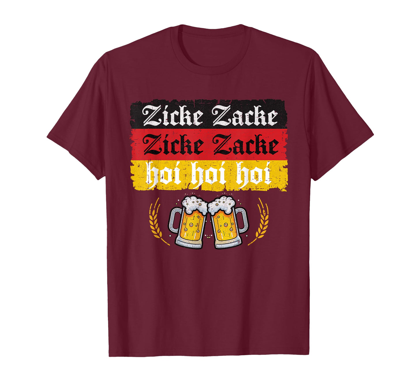 Zicke Zacke Hoi Oktoberfest German Flag Party Funny T-Shirt