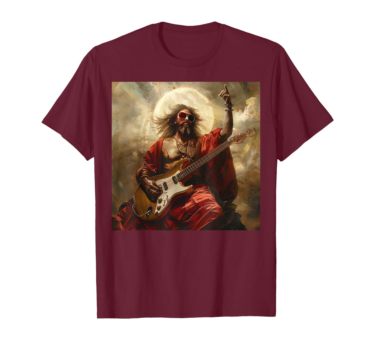 Heavy Metal Jesus Christ Guitar T-Shirt