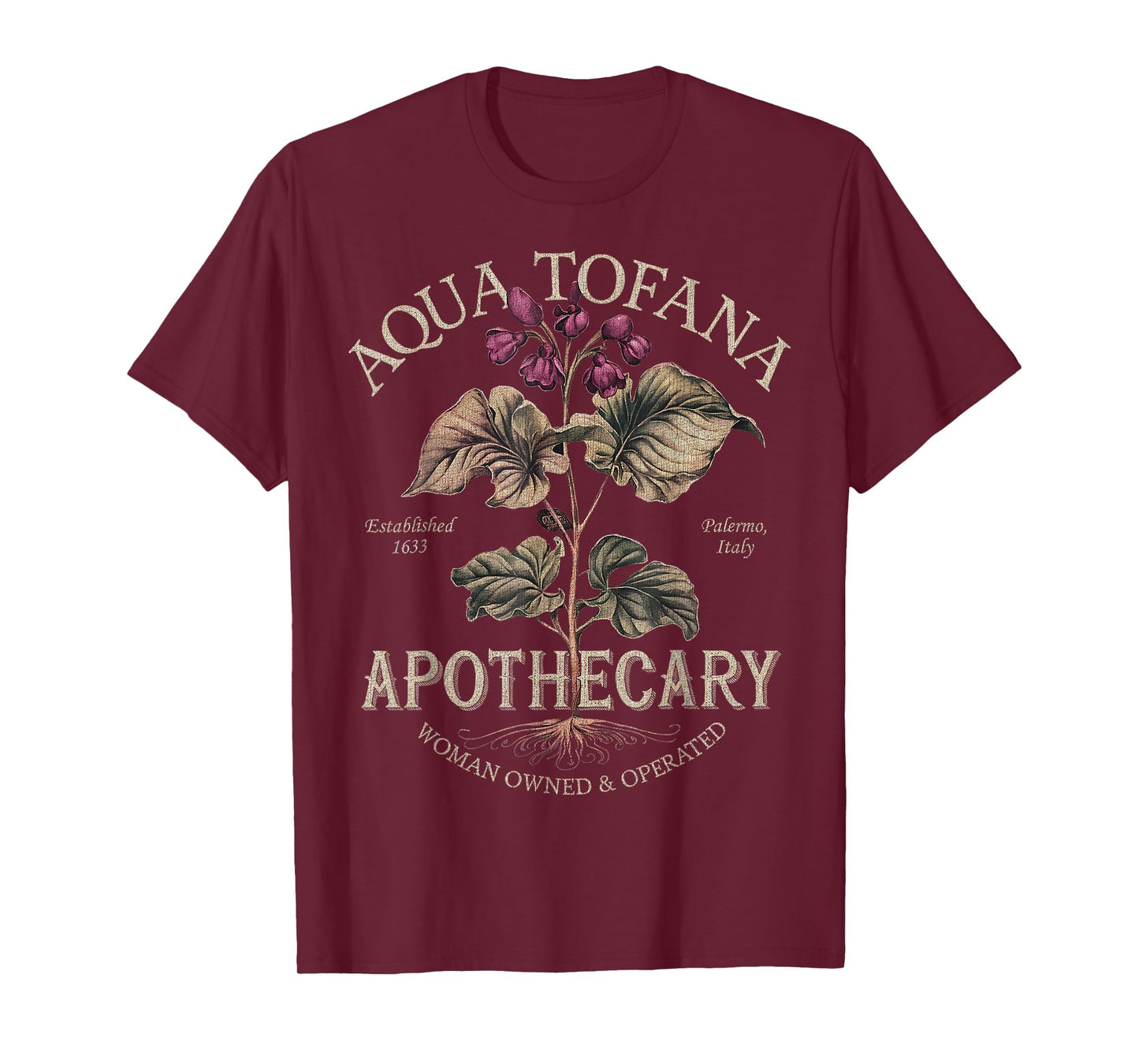 Aqua Tofana Funny Feminist Apothecary Vintage Design T-Shirt
