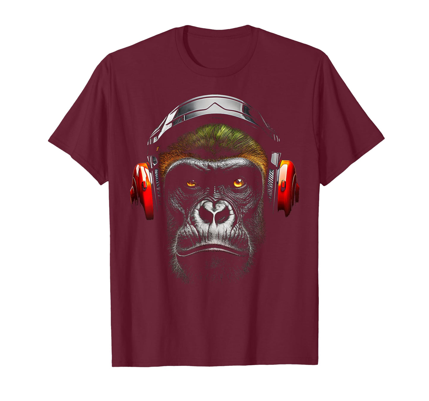 Gorilla Drawing Animal Headphones Artwork Gorilla T-Shirt