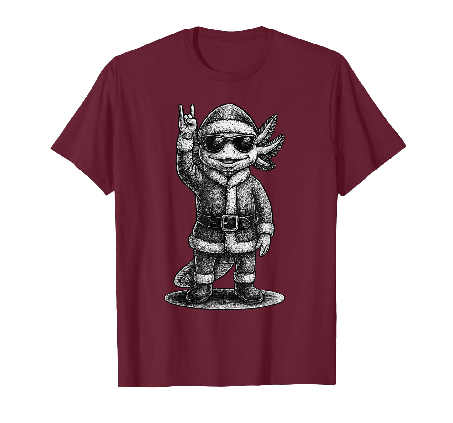 Axolotl Rock Music Christmas Pet Lover T-Shirt