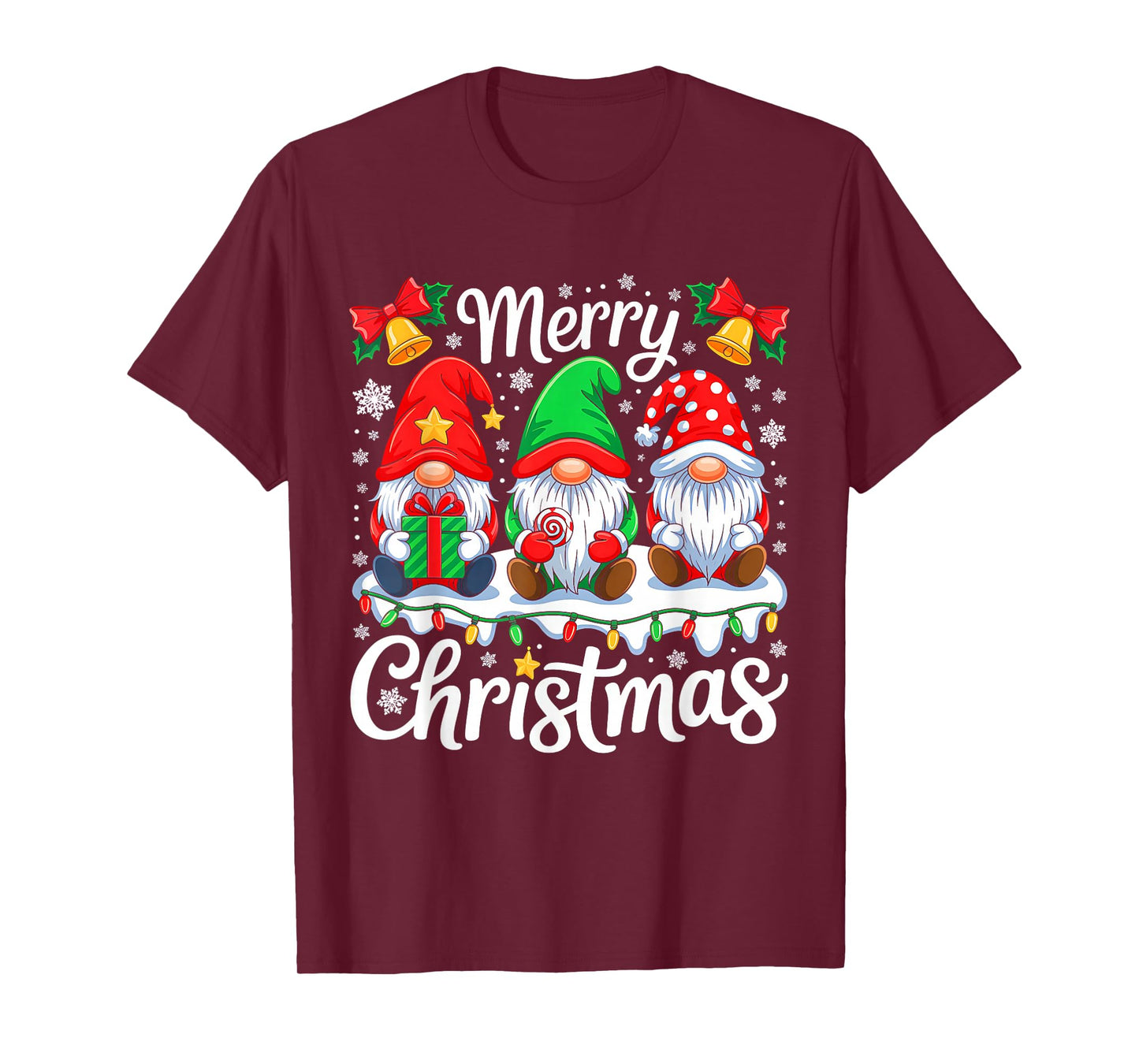 Gnomes Xmas Merry Christmas for Men Women Kids Gnomes Lover T-Shirt