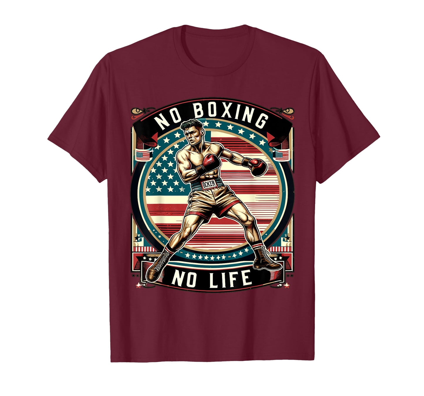 No Boxing No Life American Man Boxing T-Shirt