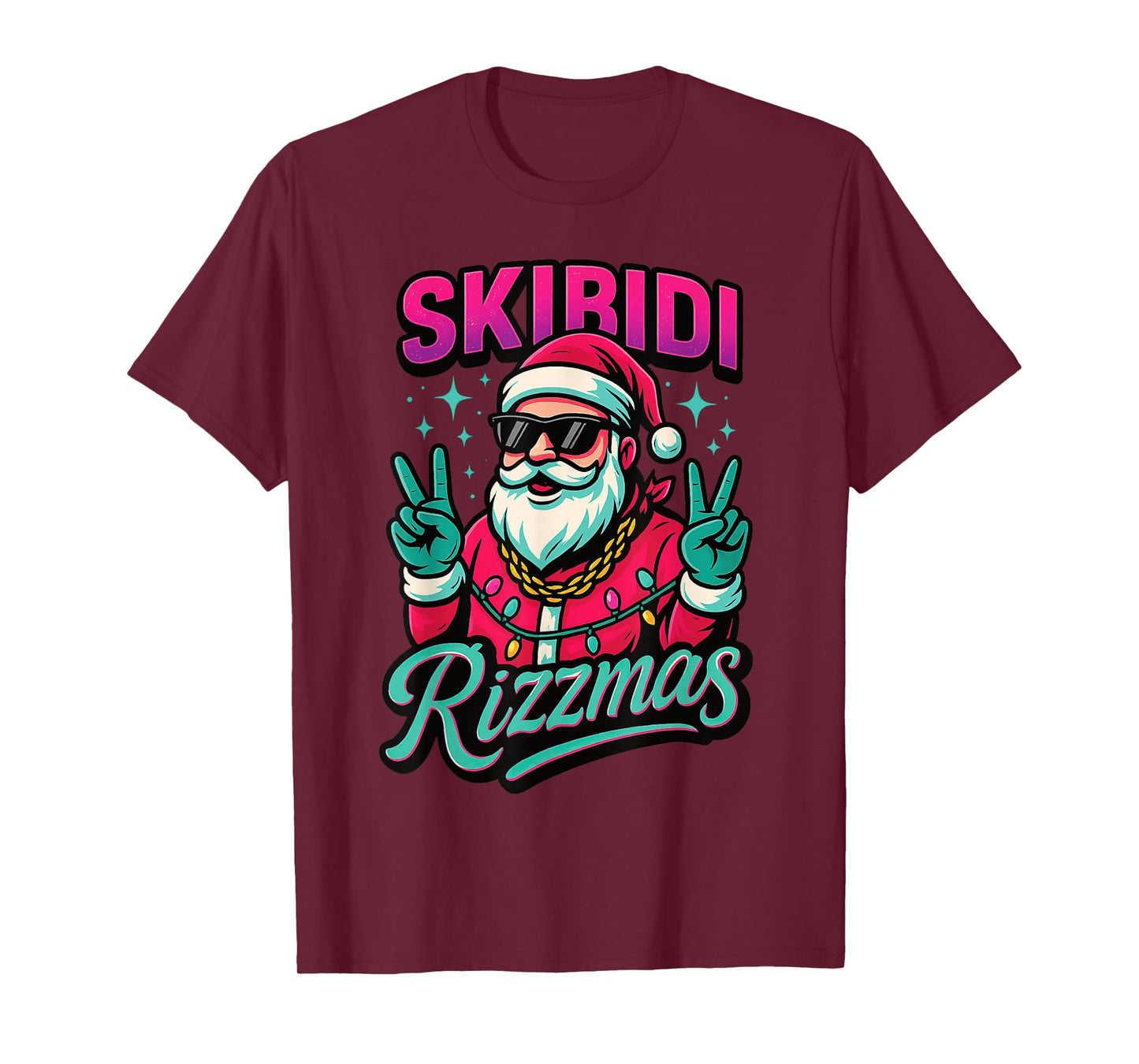 Skibidi Rizzmas Christmas Rizz Santa Claus Charisma Kid Cool T-Shirt
