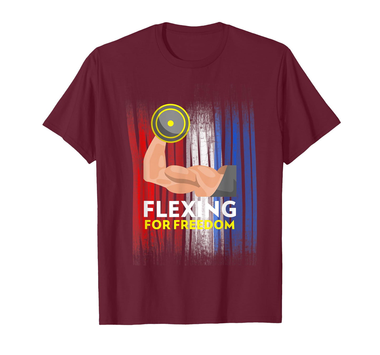 4th of July Weight Lifter Workout Muscles Gym Rat Women Kids Men T-Shirt