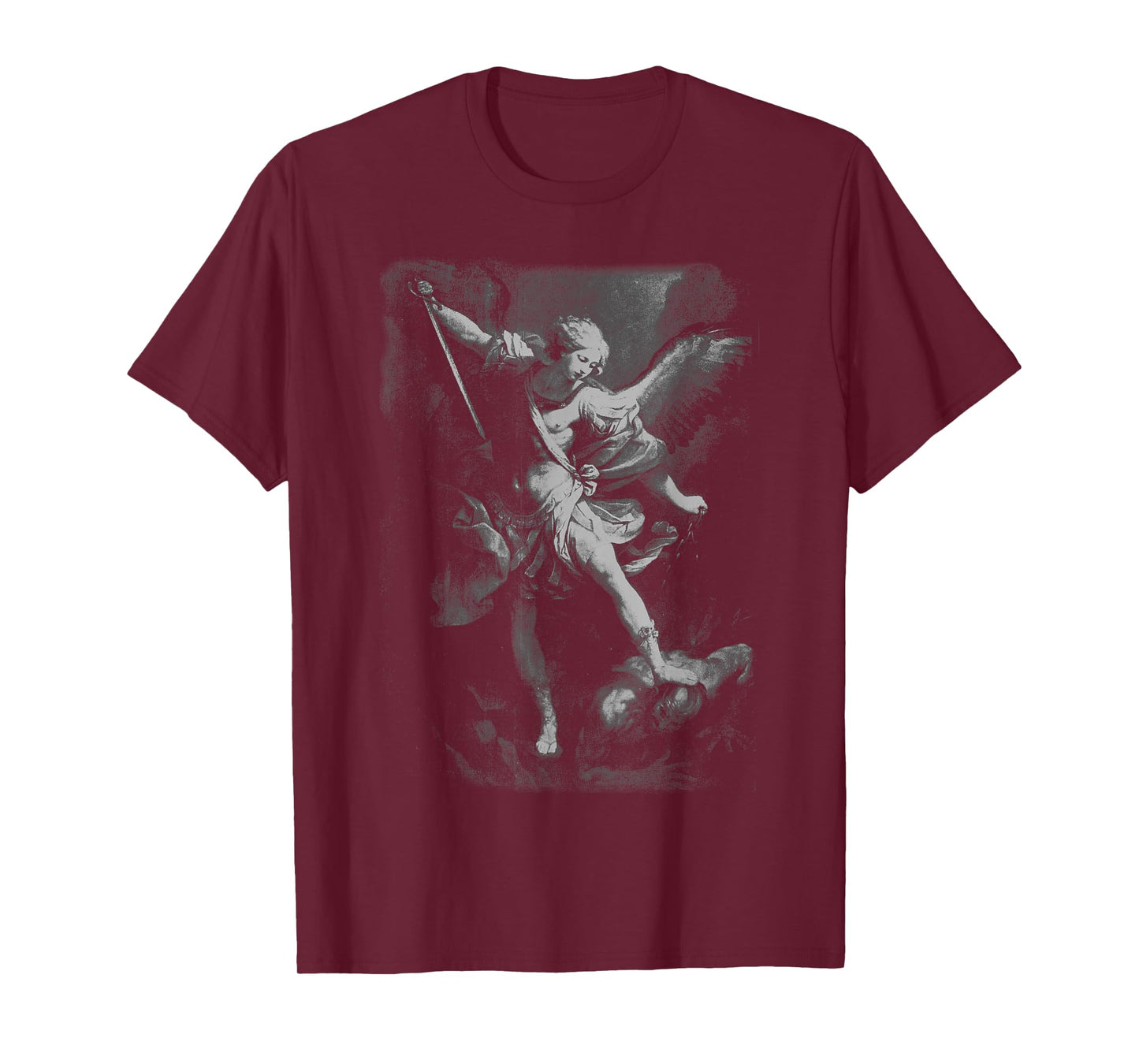 Saint Michael the Archangel Defeating Satan Christian T-Shirt