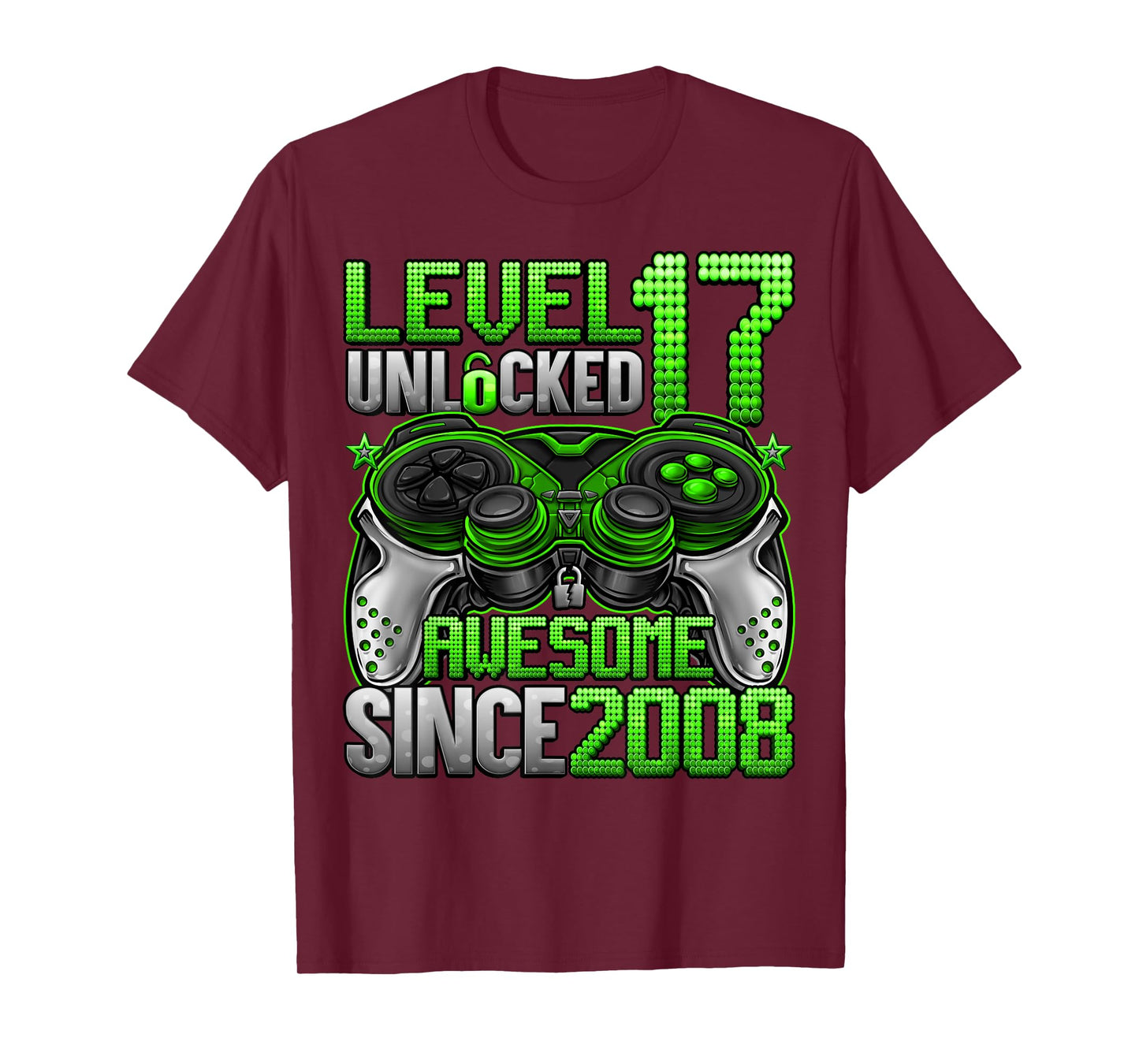 Level 17 Unlocked 17 Year Old Gifts Boys 17th Birthday Boy T-Shirt
