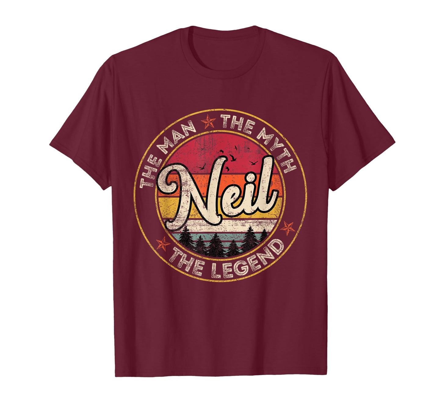 Neil The Man The Myth The Legend Personalized Name T-Shirt