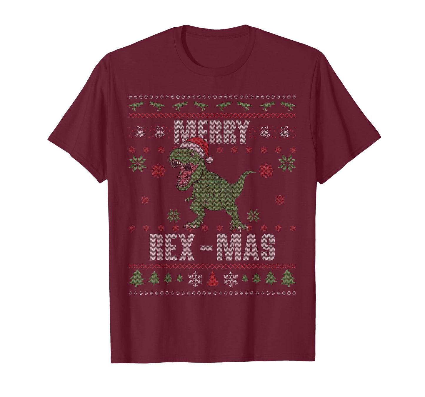 Merry Rex Mas Dinosaur Happy Christmas T-Rex Ugly Christmas T-Shirt