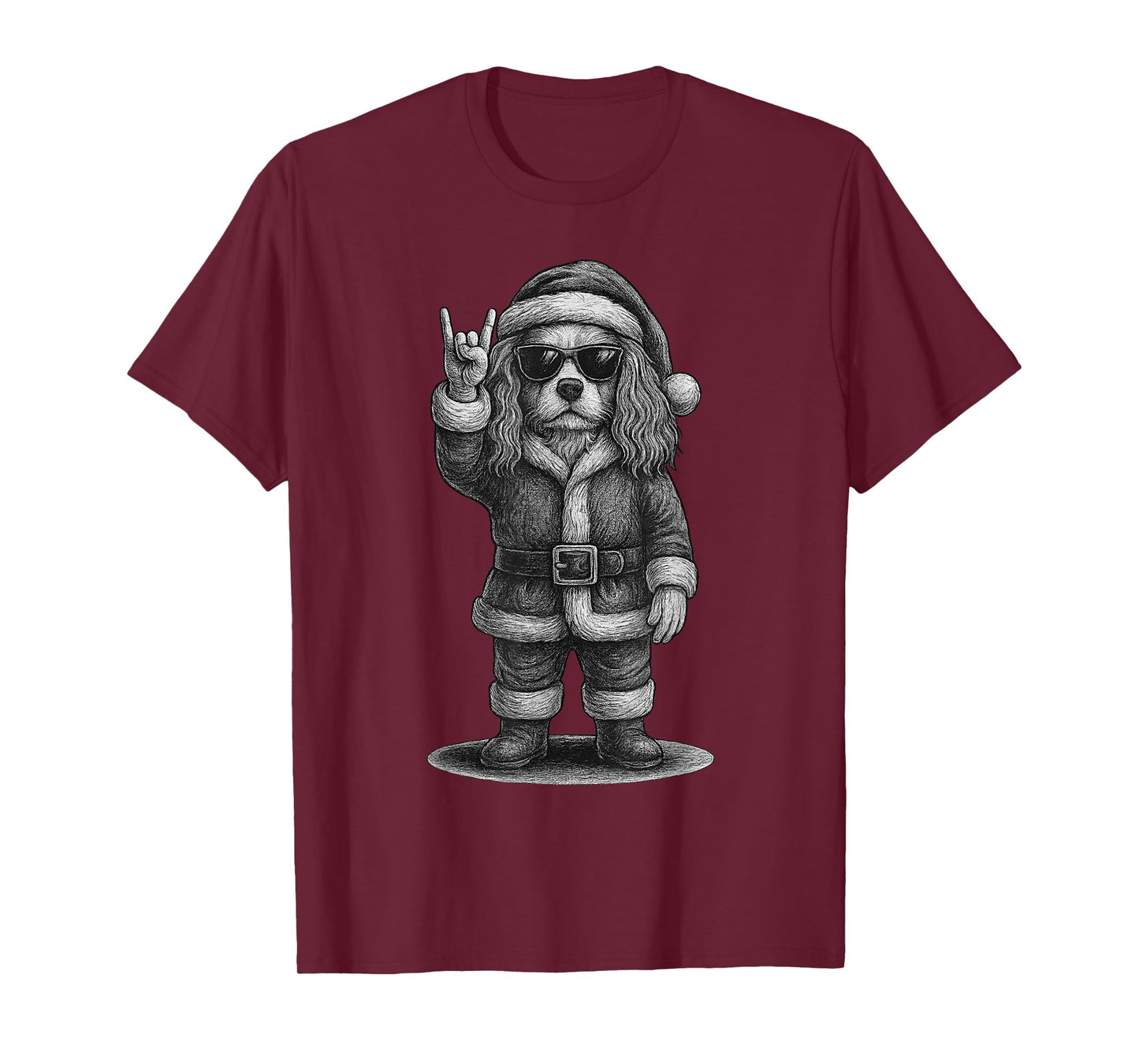 Cavalier King Charles Spaniel Rock Music Christmas Dog Lover T-Shirt