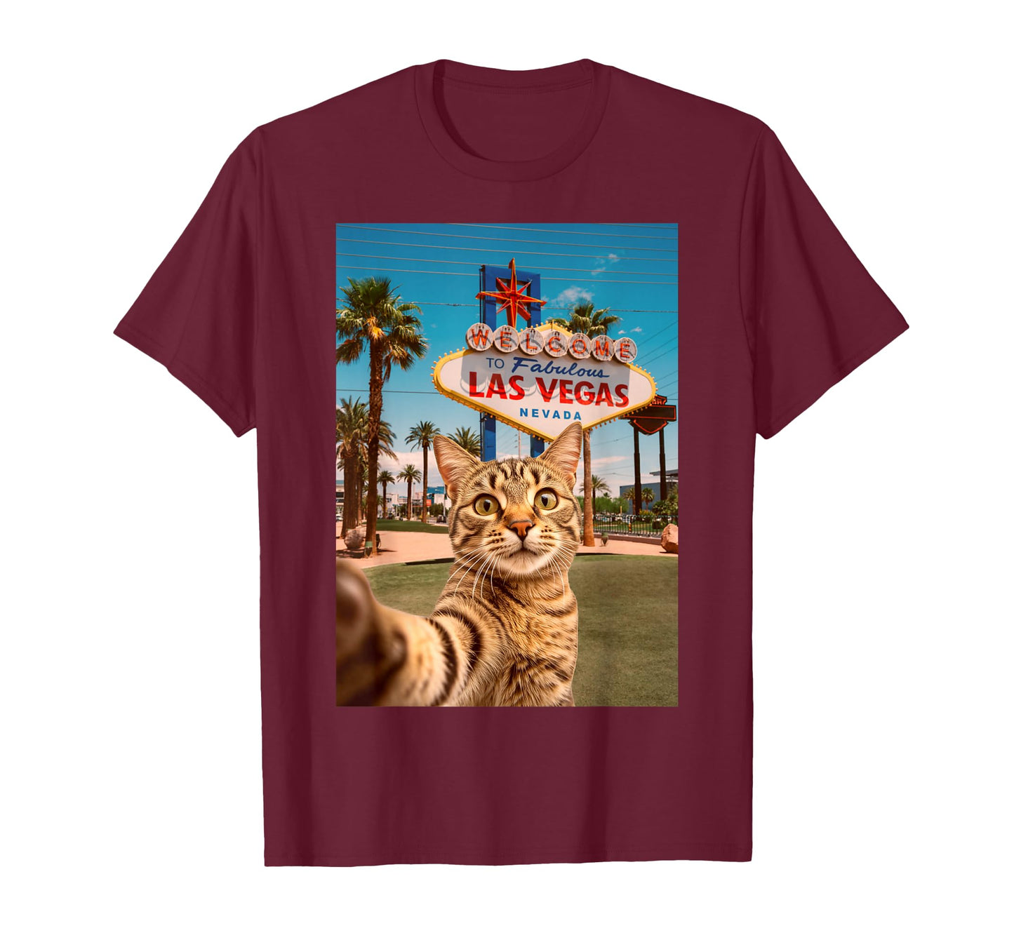 Funny Cat Selfie Las Vegas T-Shirt