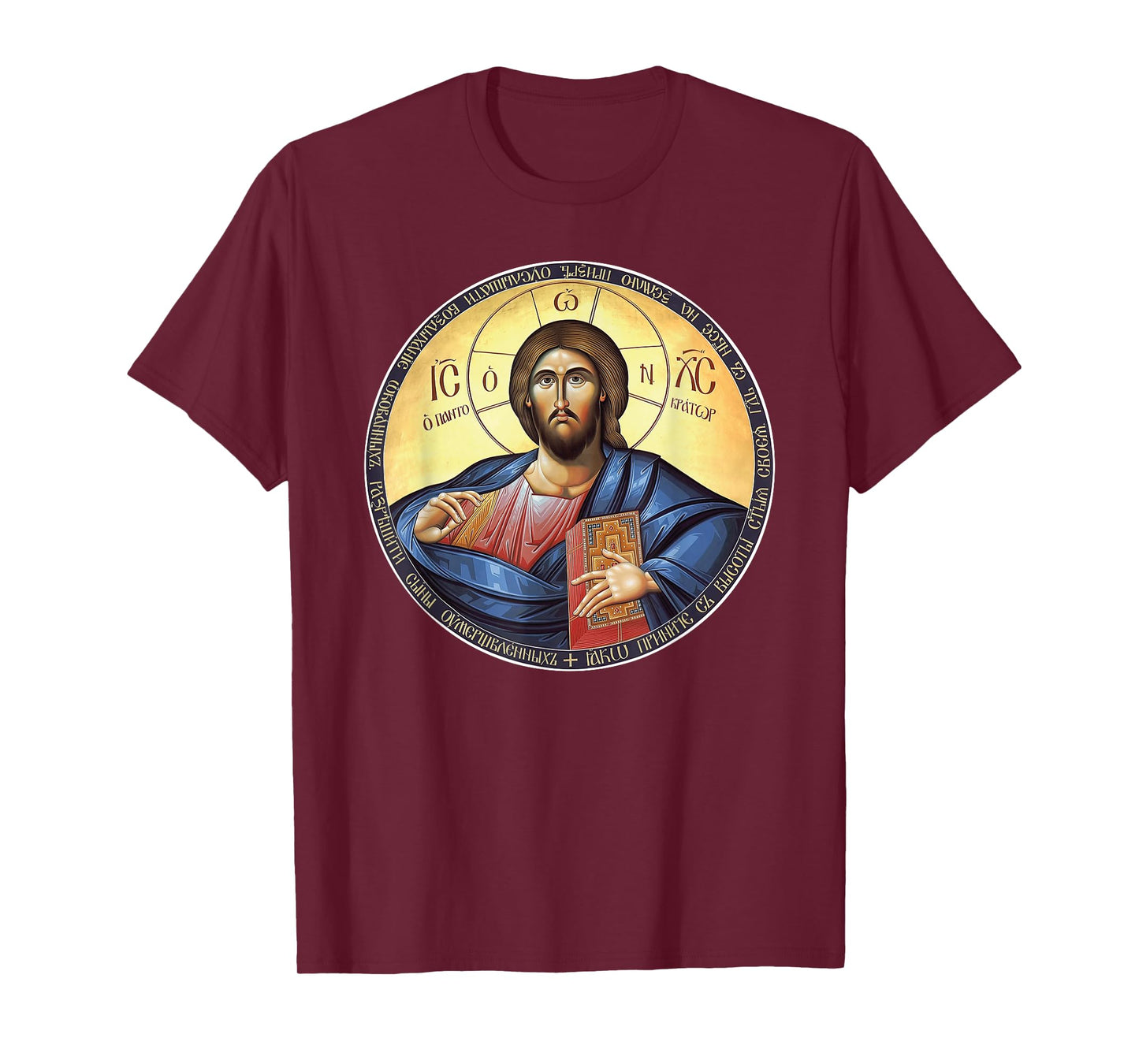Jesus Christ Pantocrator Orthodox Byzantine Icon T-Shirt