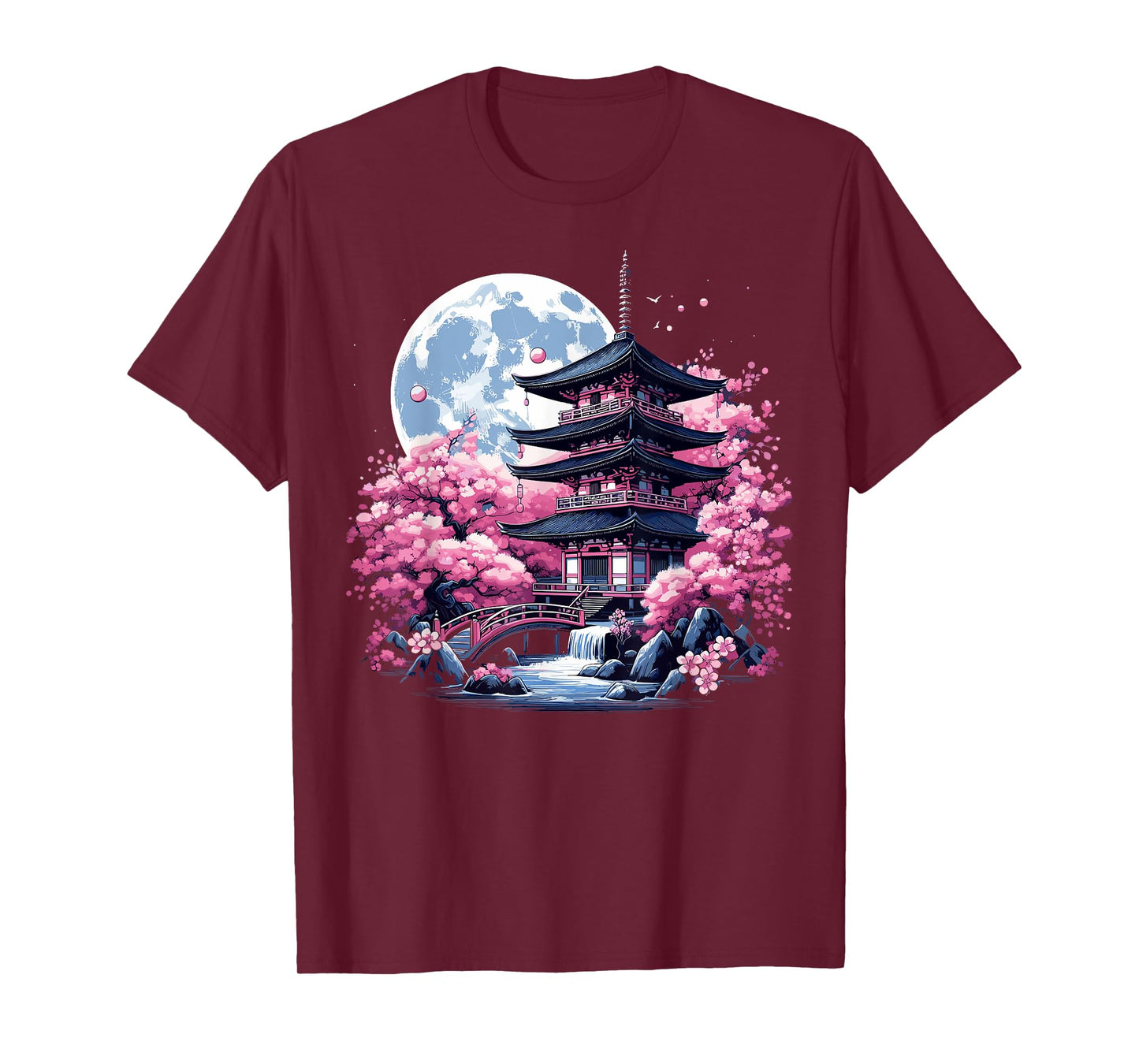 Japanese Sakura Garden Geisha Mount Fuji Cherry Blossom T-Shirt