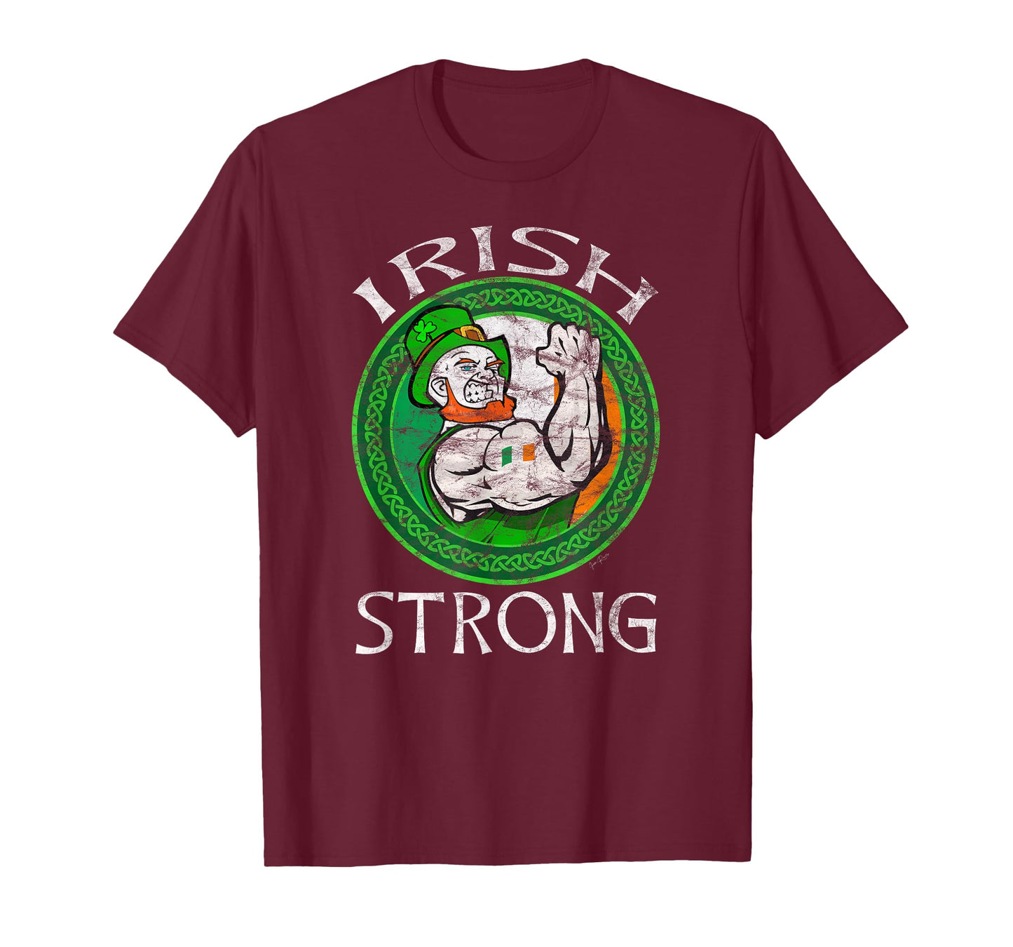 Strongman Powerlifting Irish funny Weightlifting Dad Gym T-Shirt