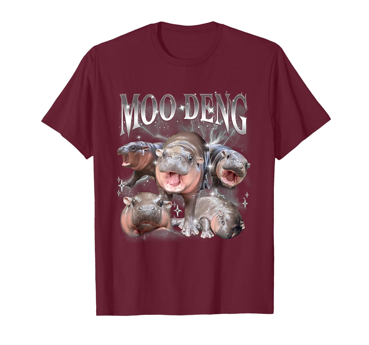 FUNNY VINTAGE MOO-DENG THE FAMOUS BABY PIGMY HIPPO MOODENG T-Shirt