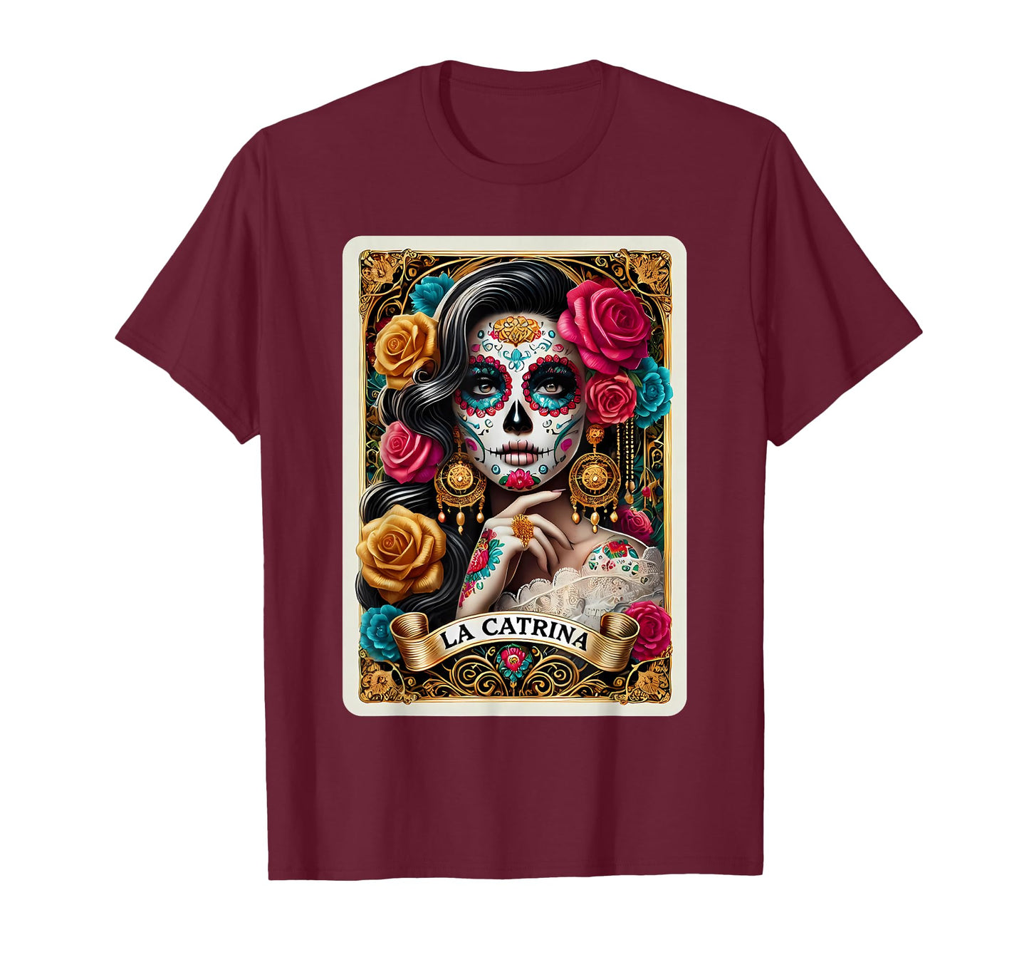 La Catrina Tarot Card Day of the Dead Dia de los Muertos T-Shirt