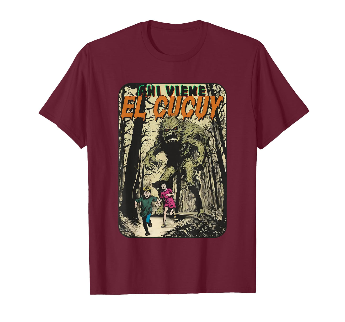 Aqui Viene El Cucuy Scary Monster Folklore Halloween T-Shirt