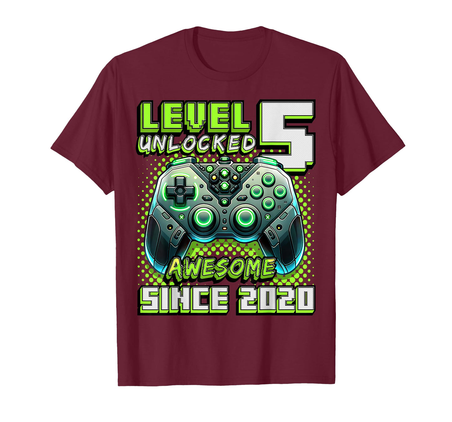 5th Birthday Boy Level 5 Gamer 5 Year Video Game Party T-Shirt