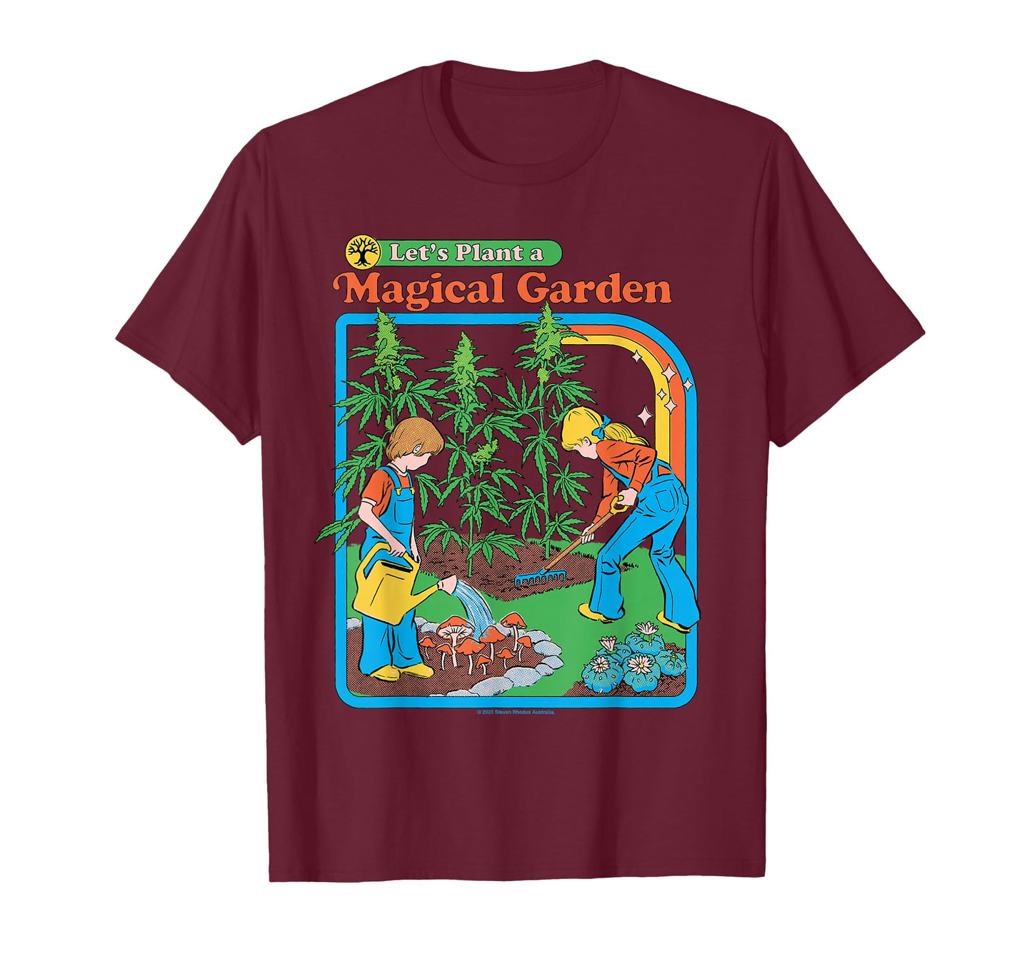 Magical Garden 420 Sarcastic Retro Vintage Funny Adult Humor T-Shirt