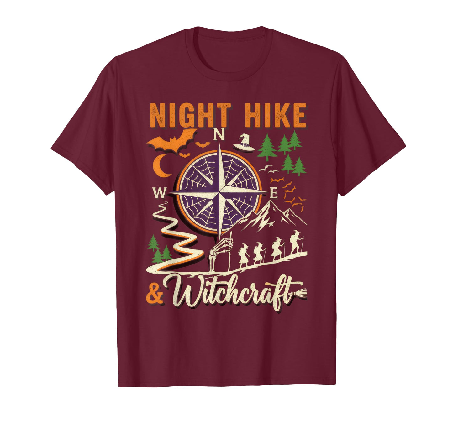 Halloween Night Hike Witchcraft Hiking Adventure T-Shirt