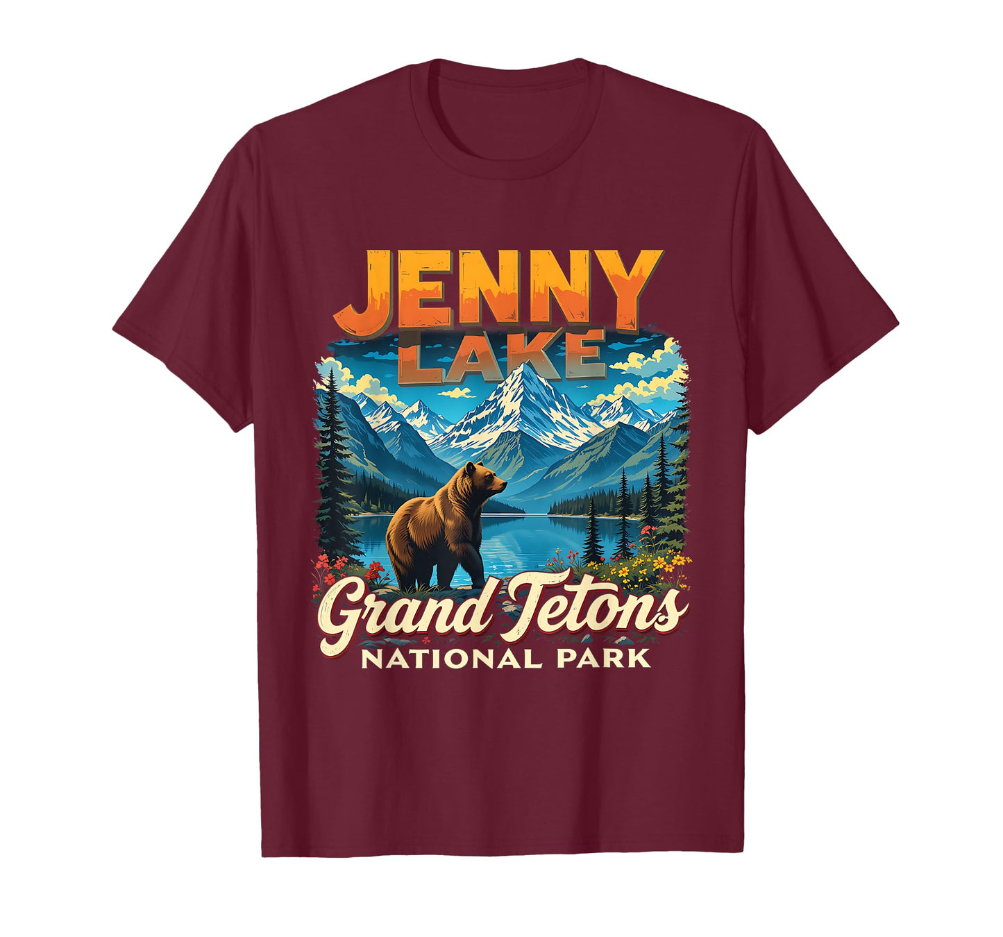 Grand Tetons National Park Jenny Lake Vintage Trip Vacation T-Shirt