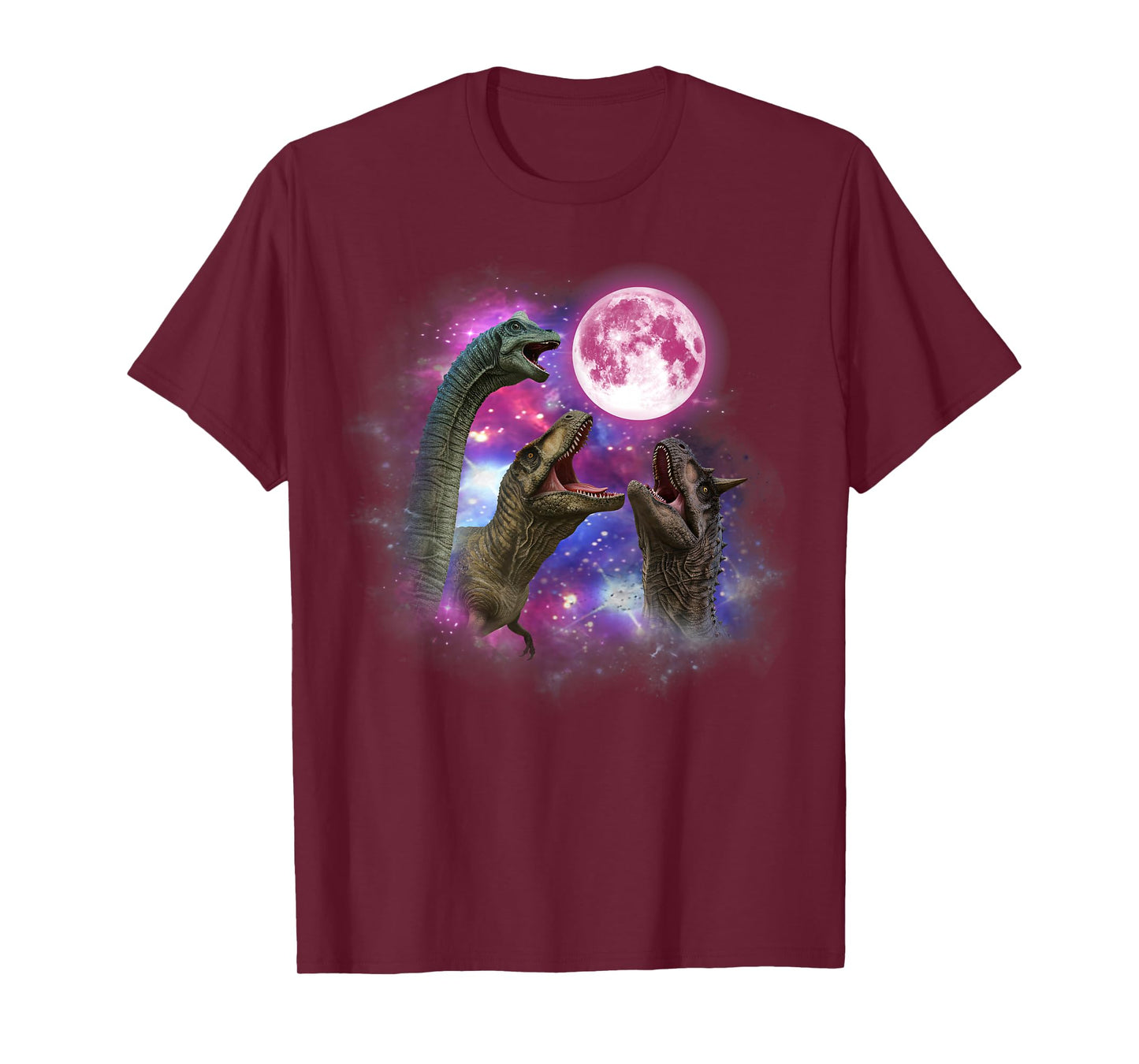 Dinosaur Howling At The Moon Wildlife colorful dinosaurs T-Shirt