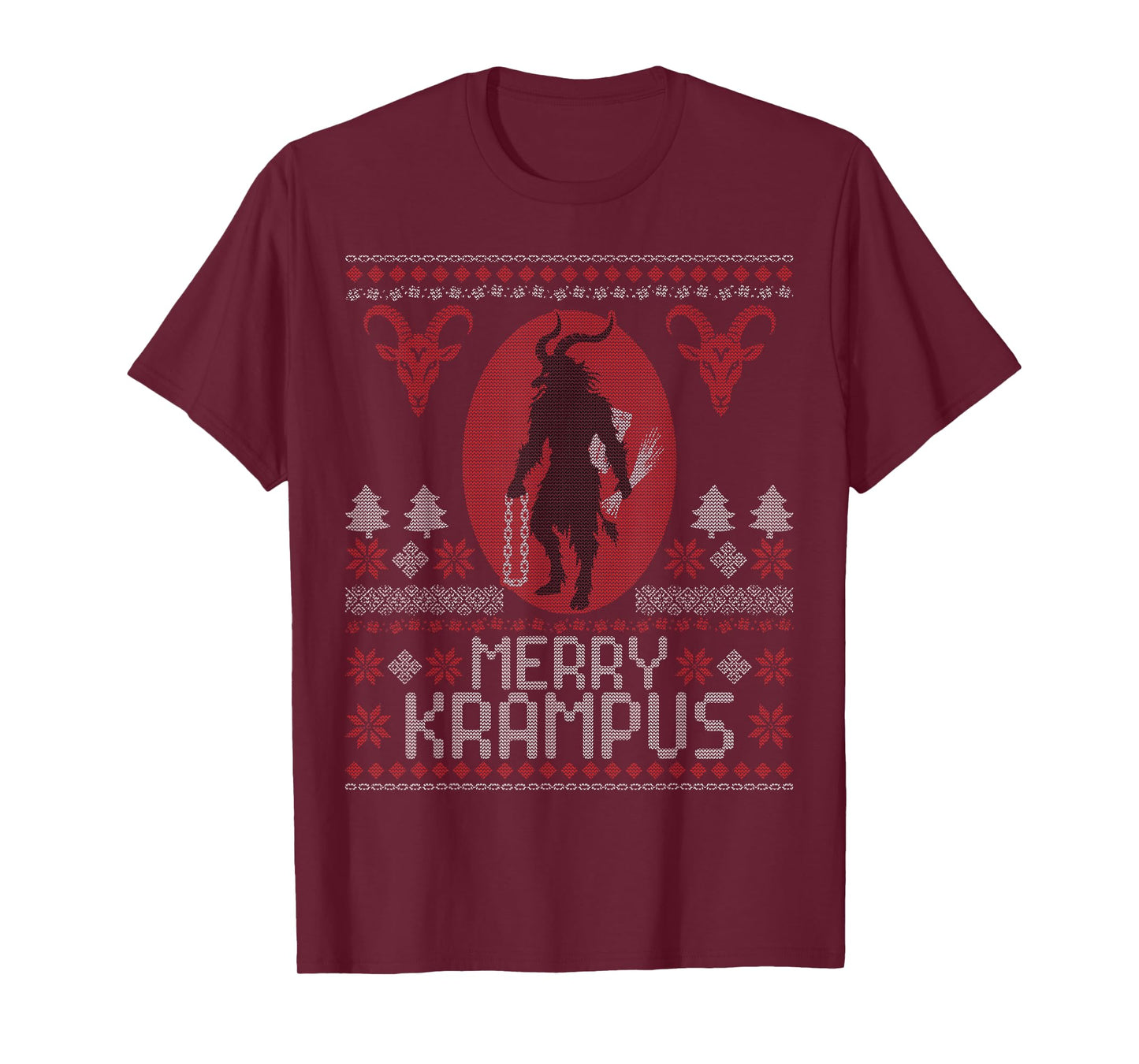Merry Krampus Horror Creepy Evil Funny Ugly Christmas T-Shirt