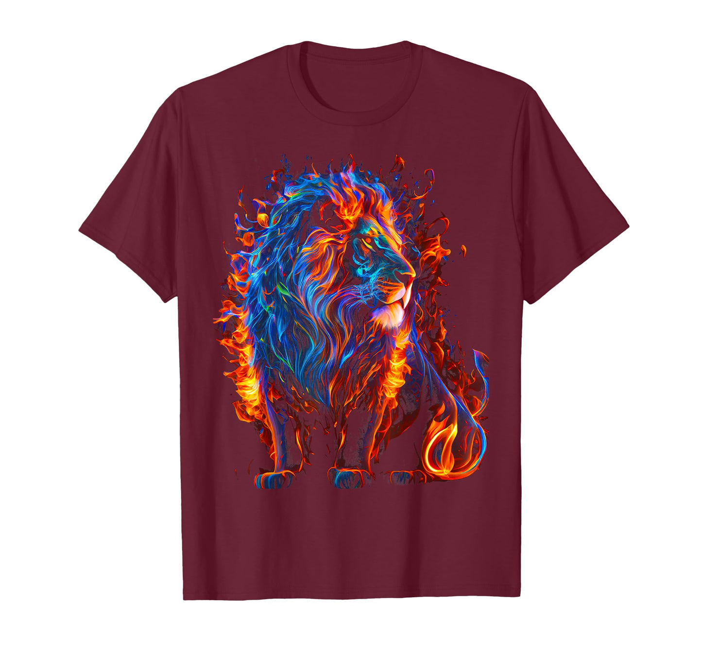Fire of God, lion Animal roaring lion workout positive T-Shirt