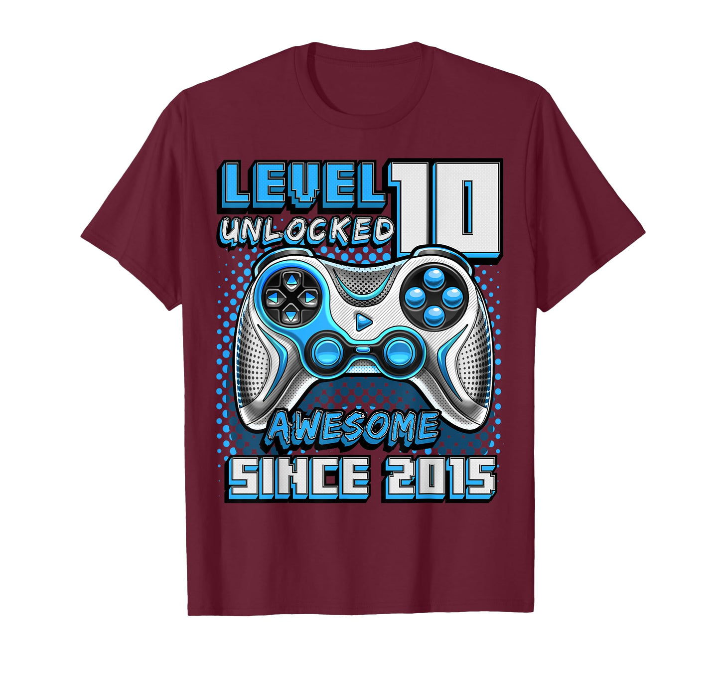 10th Birthday Boy Level 10 Gamer 10 Year Video Game Party T-Shirt