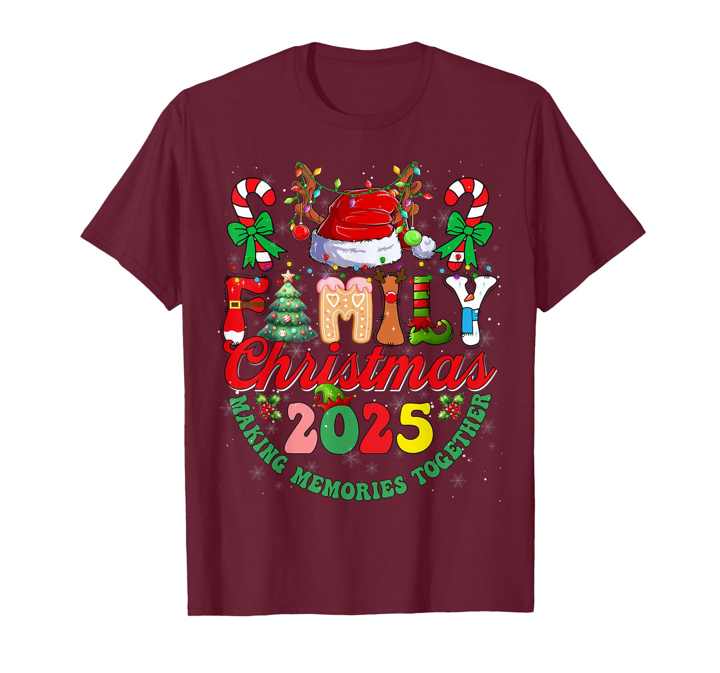 Groovy Family Christmas 2025 Matching Group Xmas Santa Squad T-Shirt
