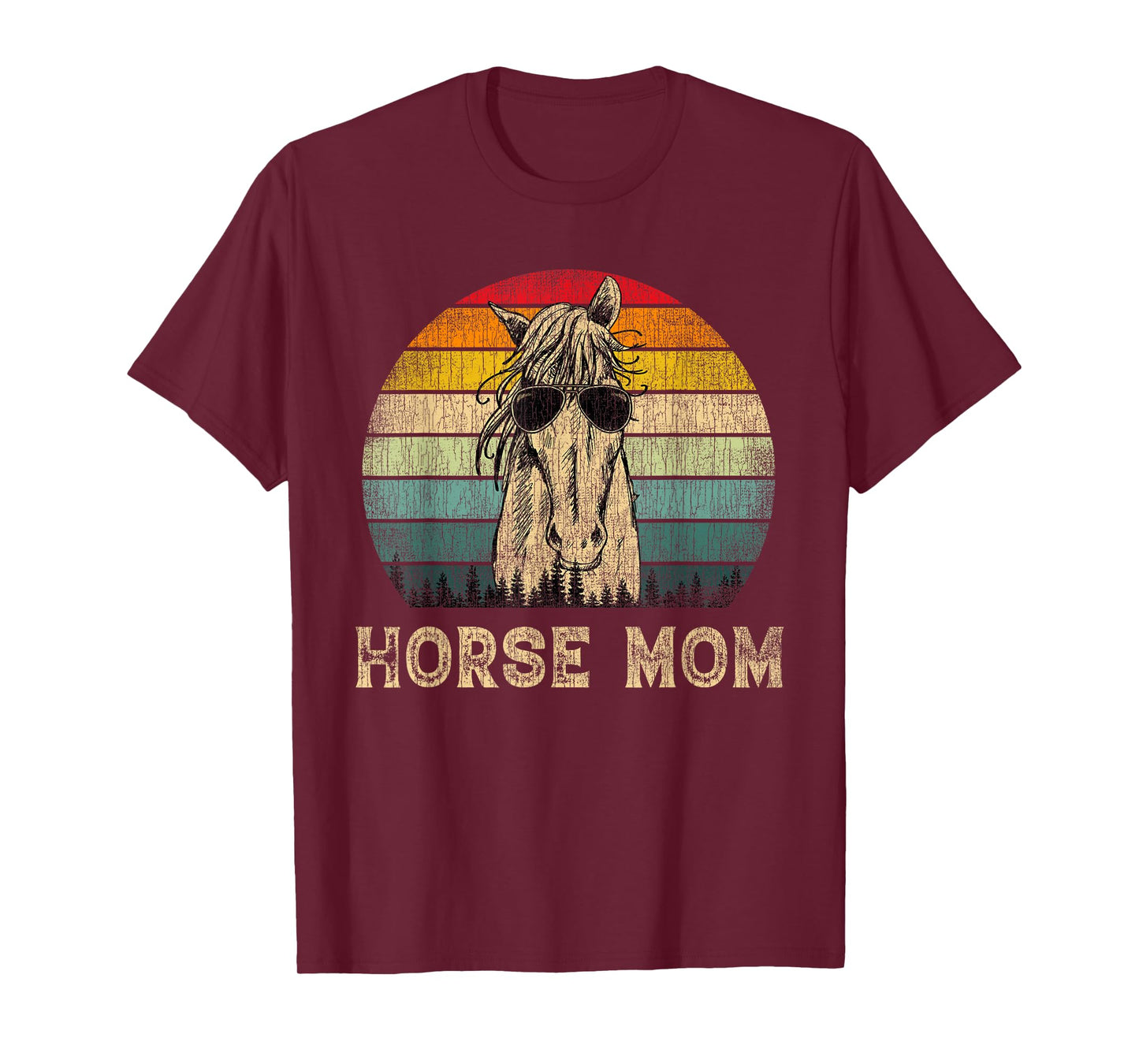 Vintage Horse Mom Horse Lovers Mommy Mother's Day T-Shirt