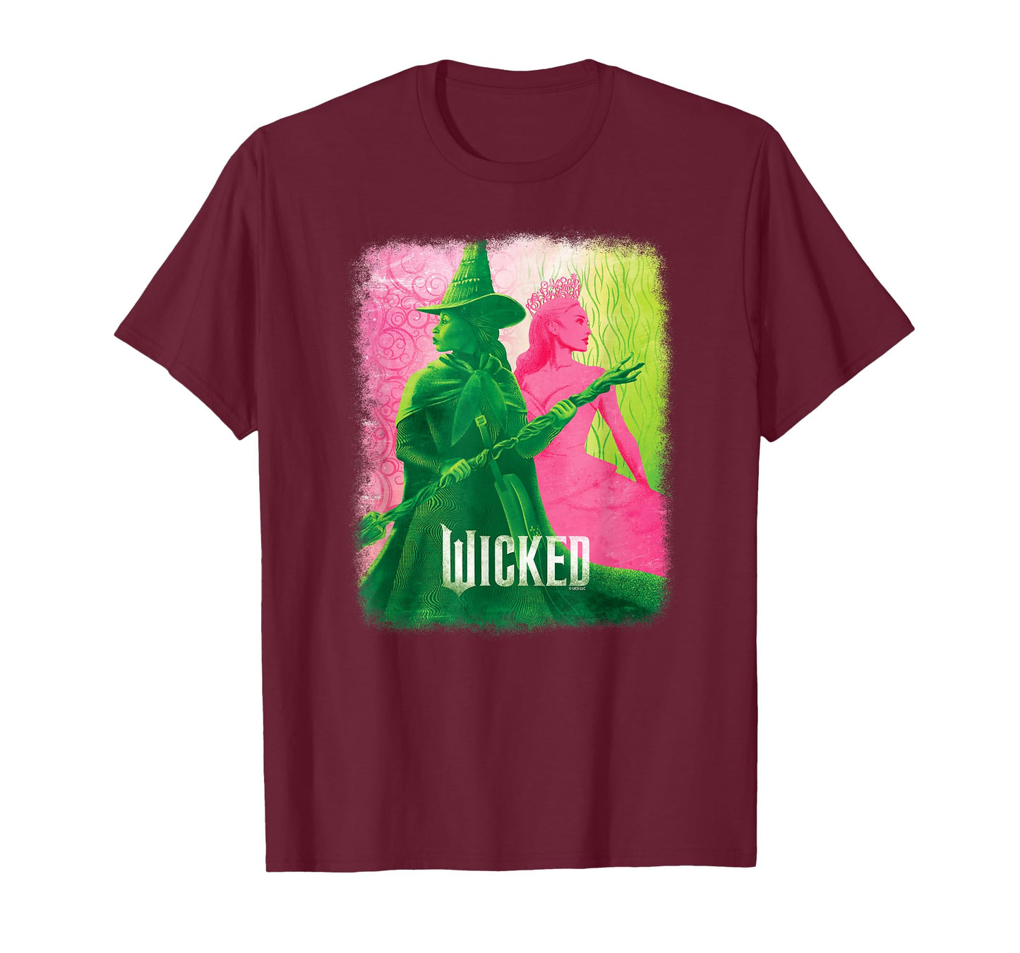 Wicked Unisex-Kids Movie Tie-In T-Shirt, Black, Small, Short Sleeve, Crew Neck, Tonal Effect Movie Design